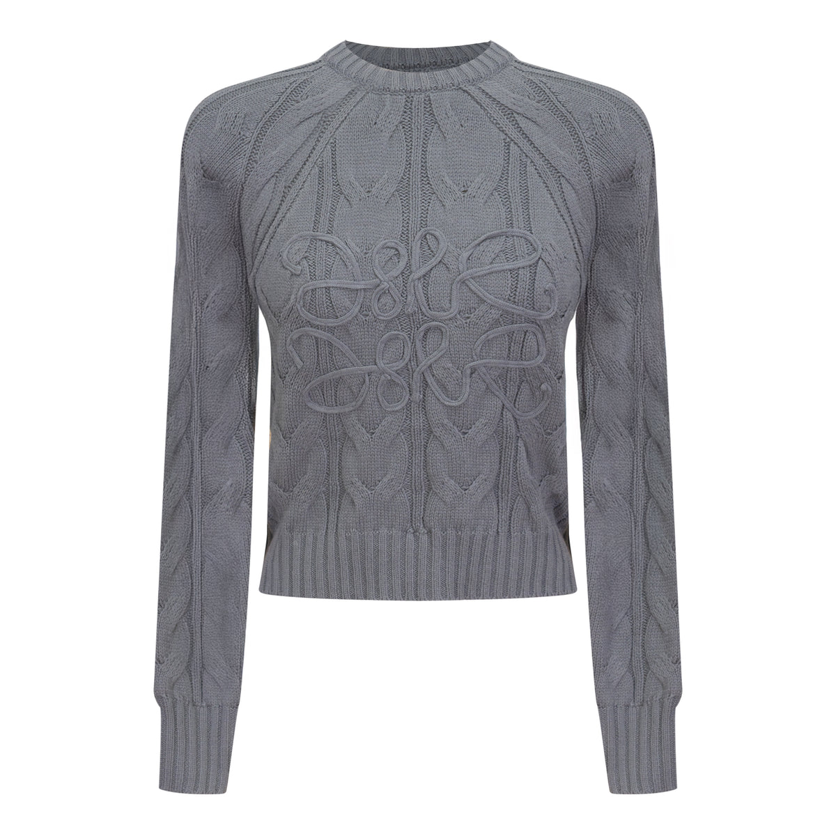 Cable Knit Sweater in Medium Grey by Aspect
