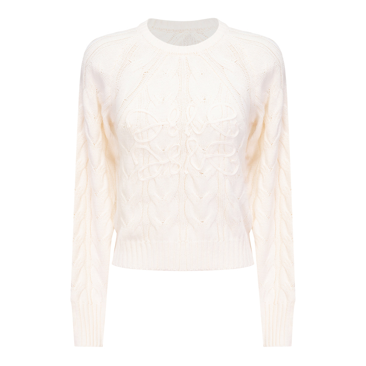 Cable Knit Sweater in Off White by Aspect