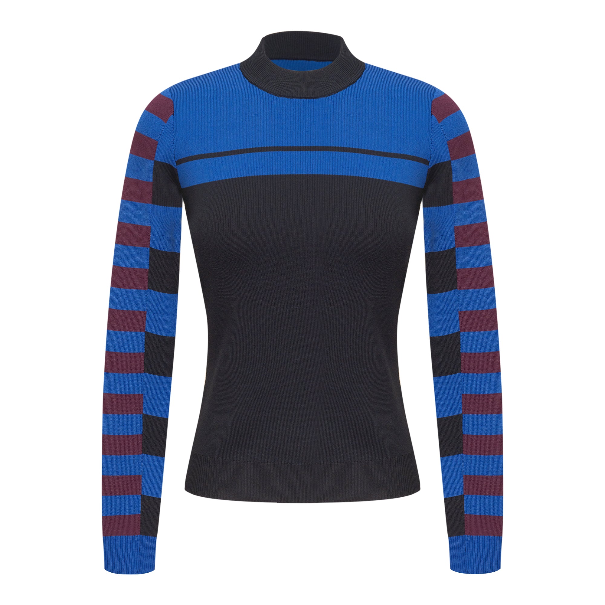 Stripe knit Sweater in Black Royal by Aspect