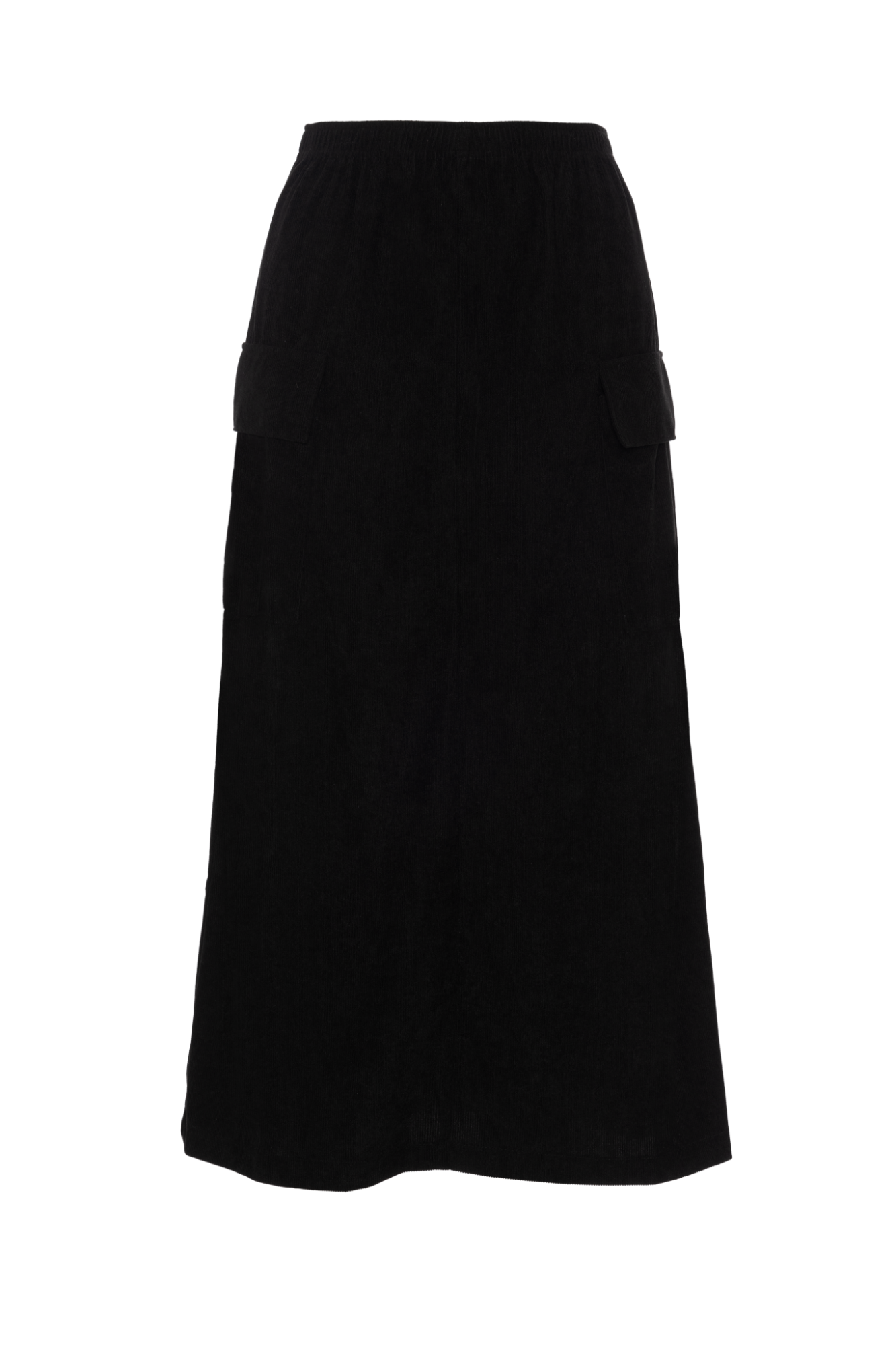 Midi Skirt with Pockets in Black by Aspect
