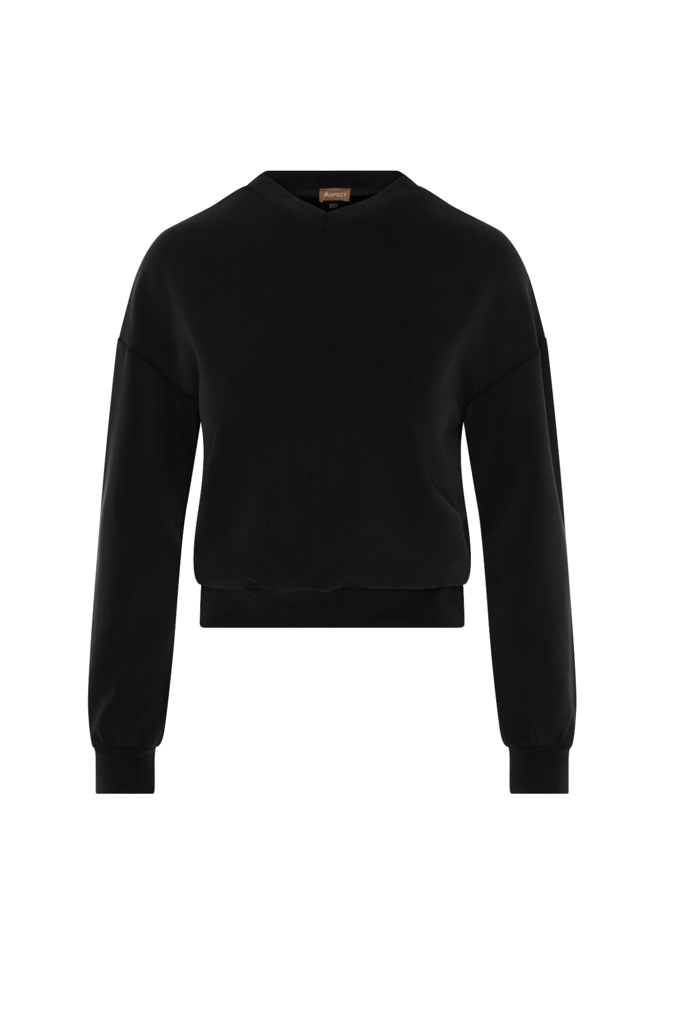 Drop Shoulder Crop Top in Black by Aspect