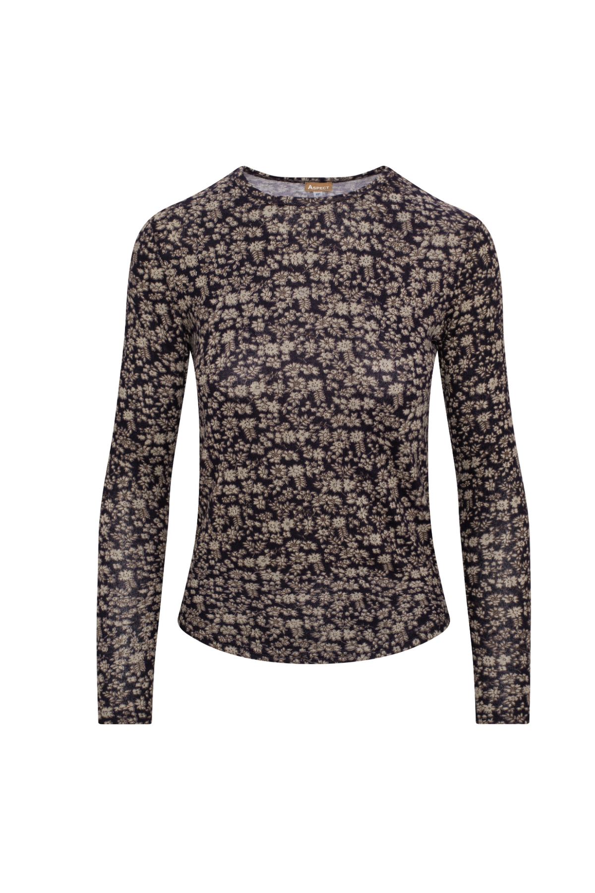 Crew Neck Floral Top in Plum by Aspect