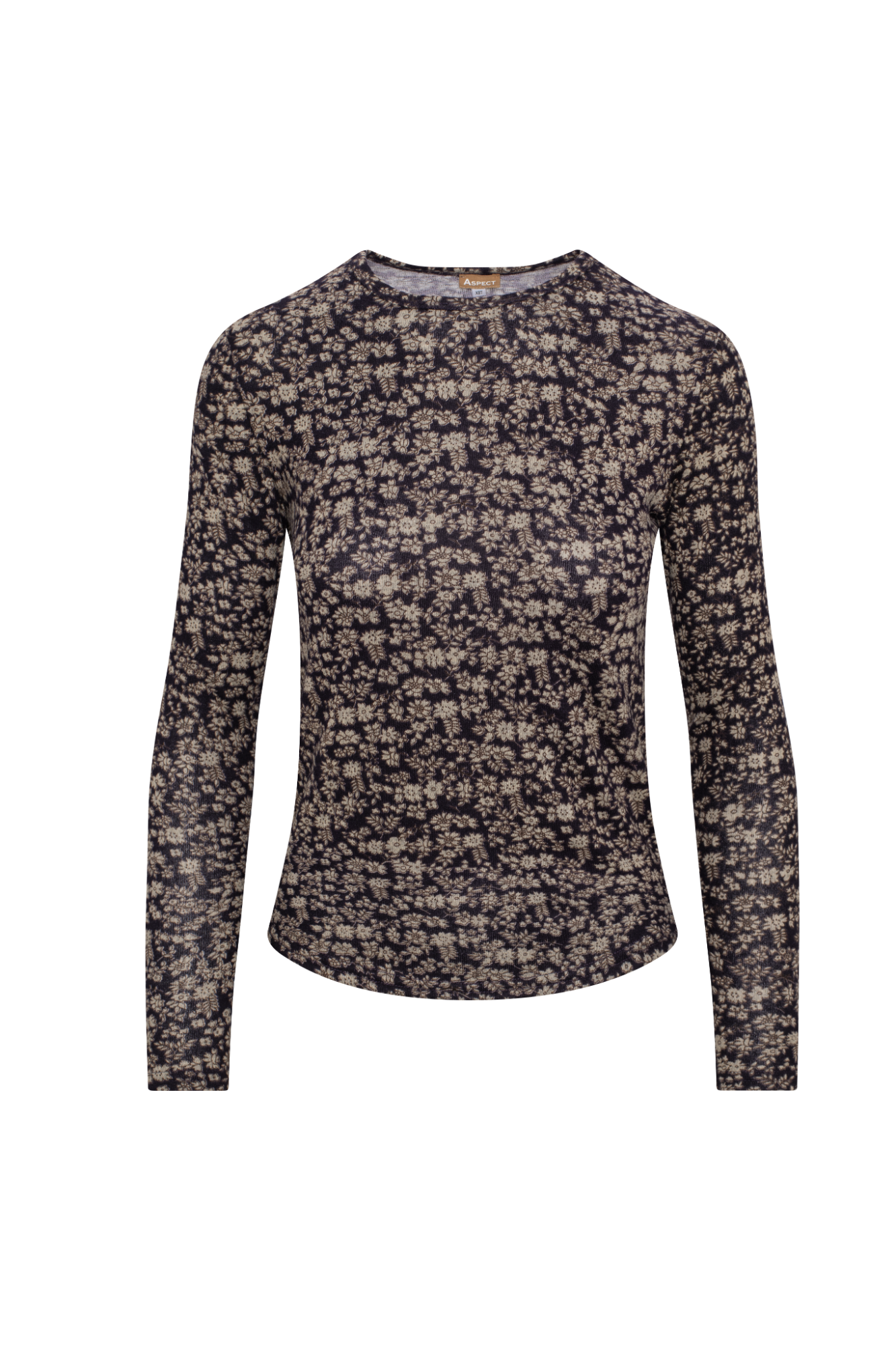 Crew Neck Floral Top in Plum by Aspect