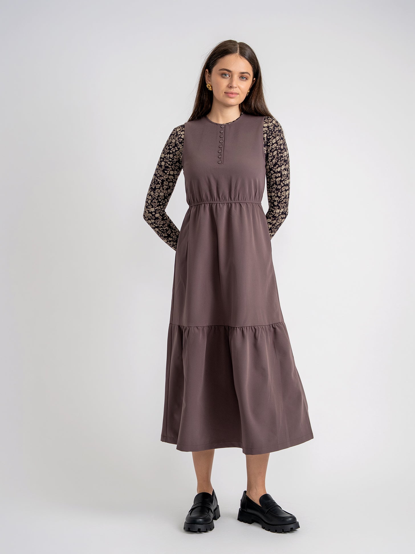 Midi Tiered Jumper in by Aspect