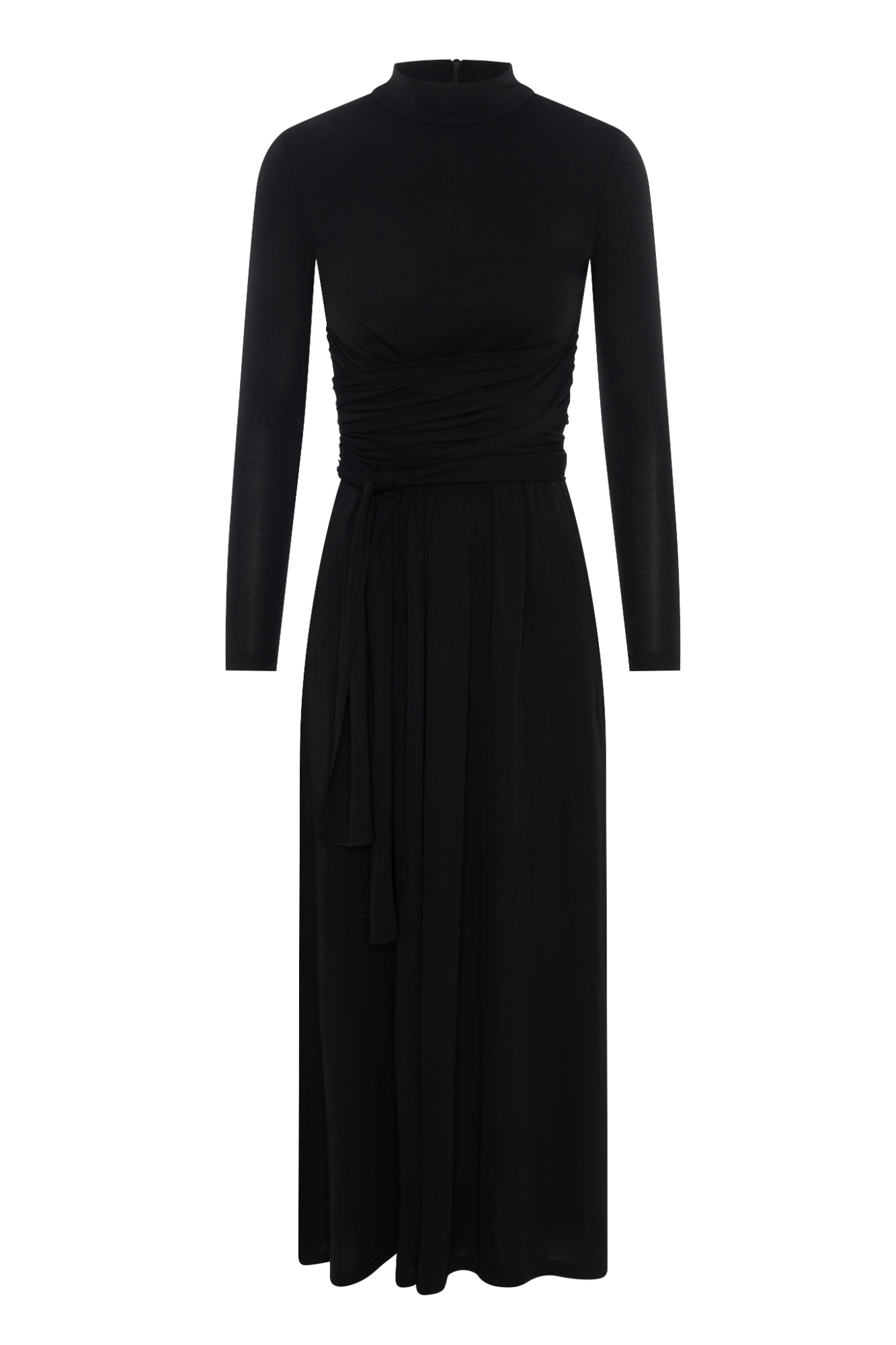 Midi Tie Dress in Black by Aspect