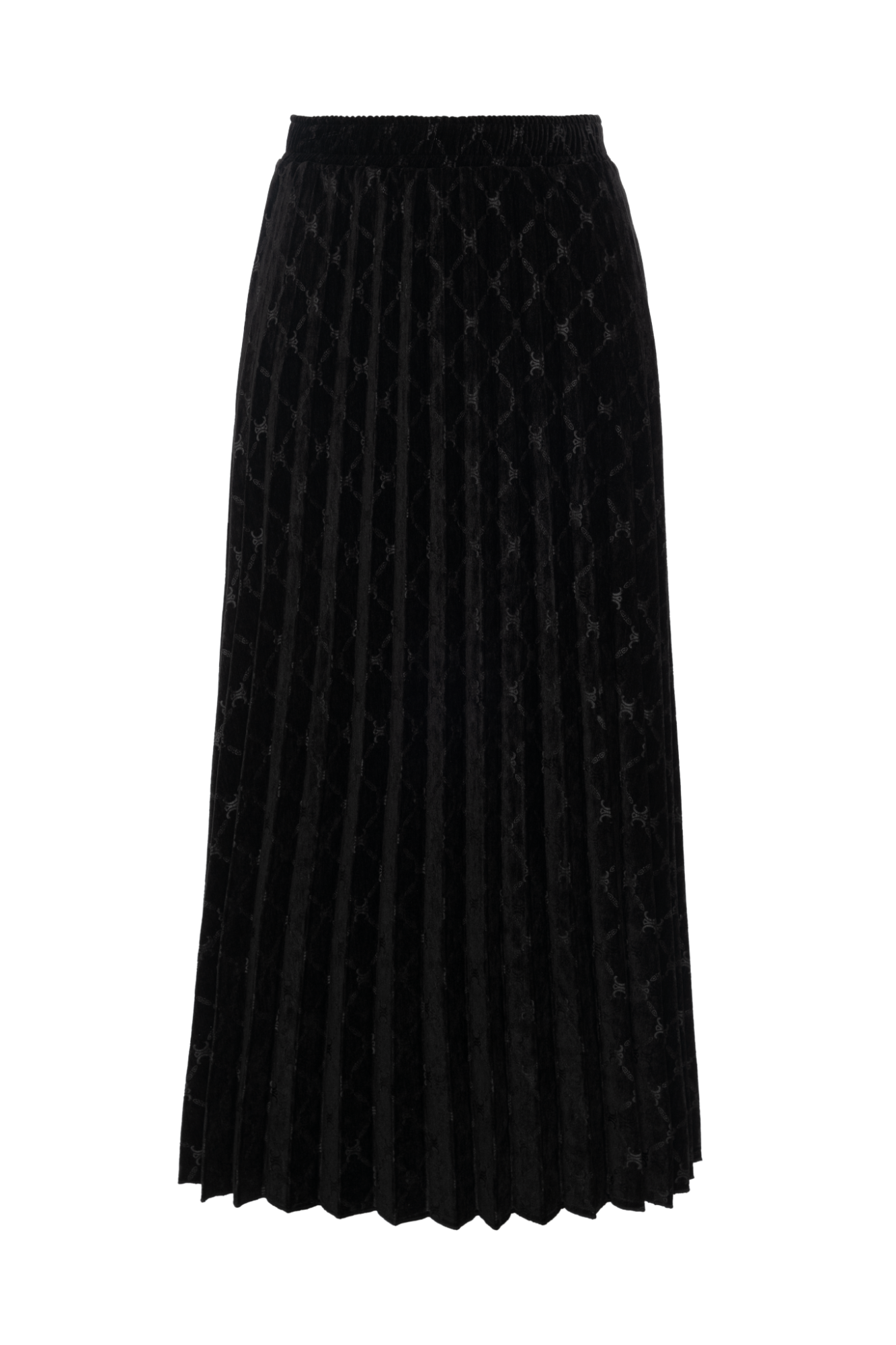 Velvet Midi Skirt in Black by Aspect
