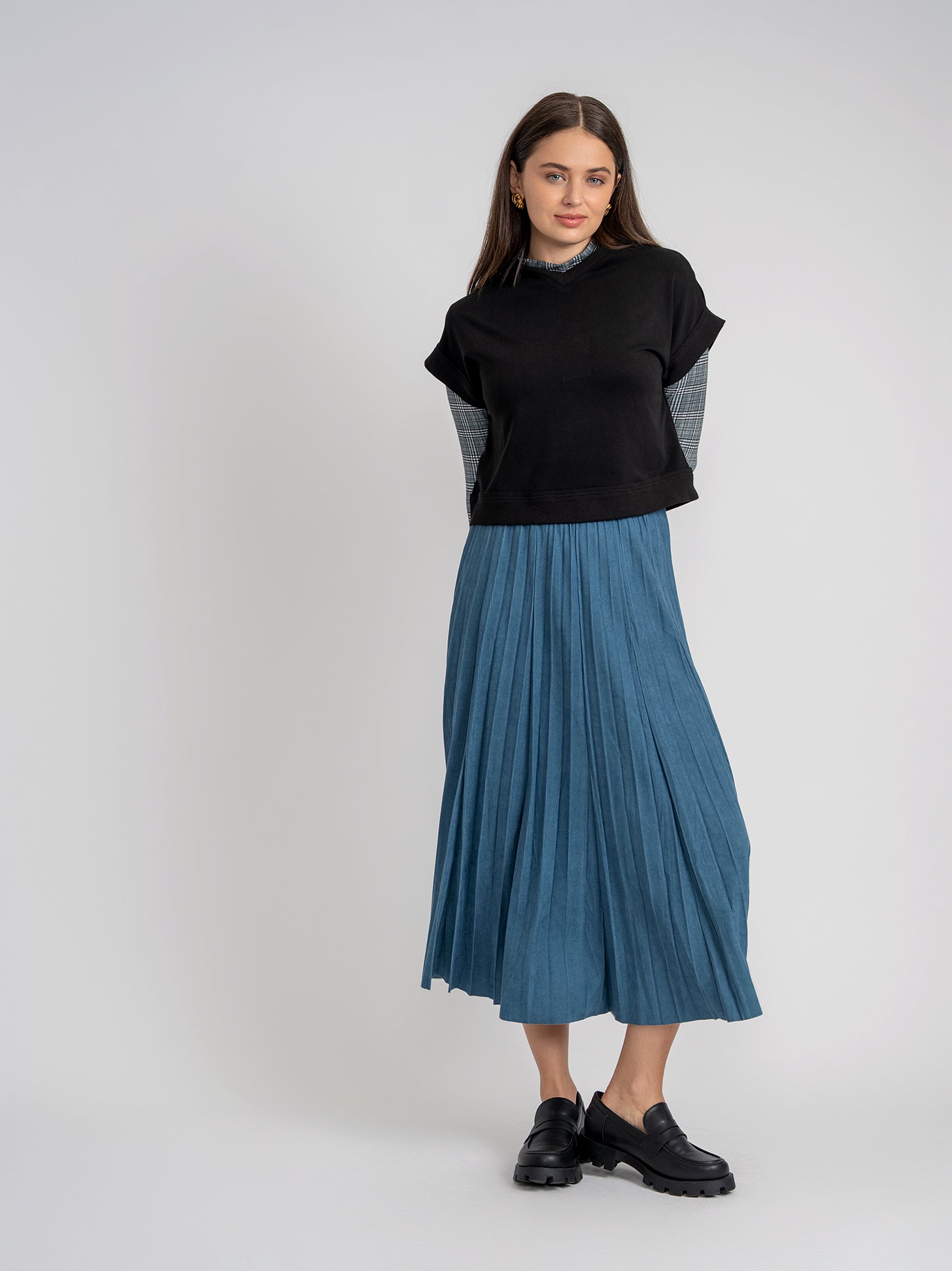 Suede Crop Top Vest in by Ginger