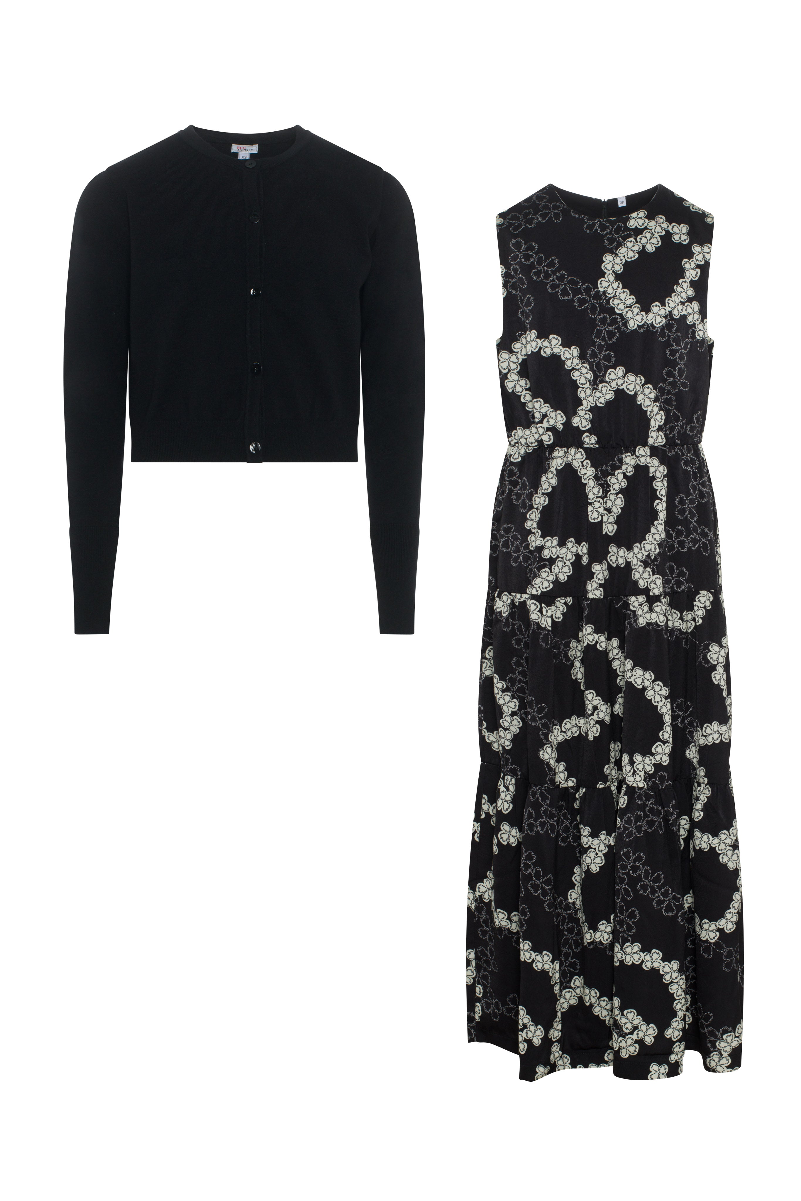 Tiered Midi Jumper Set in Black by Aspect