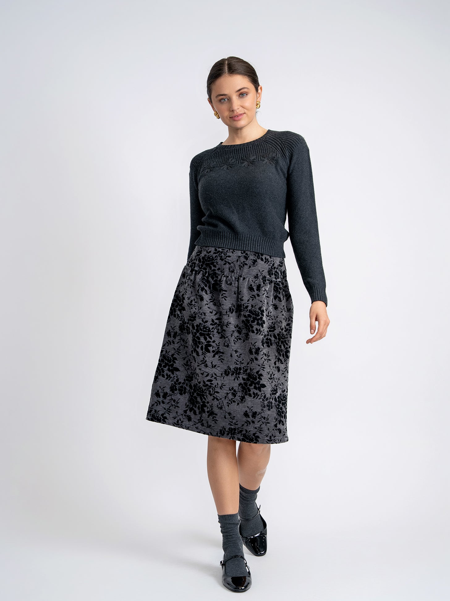 Velour Skirt Set in by Aspect