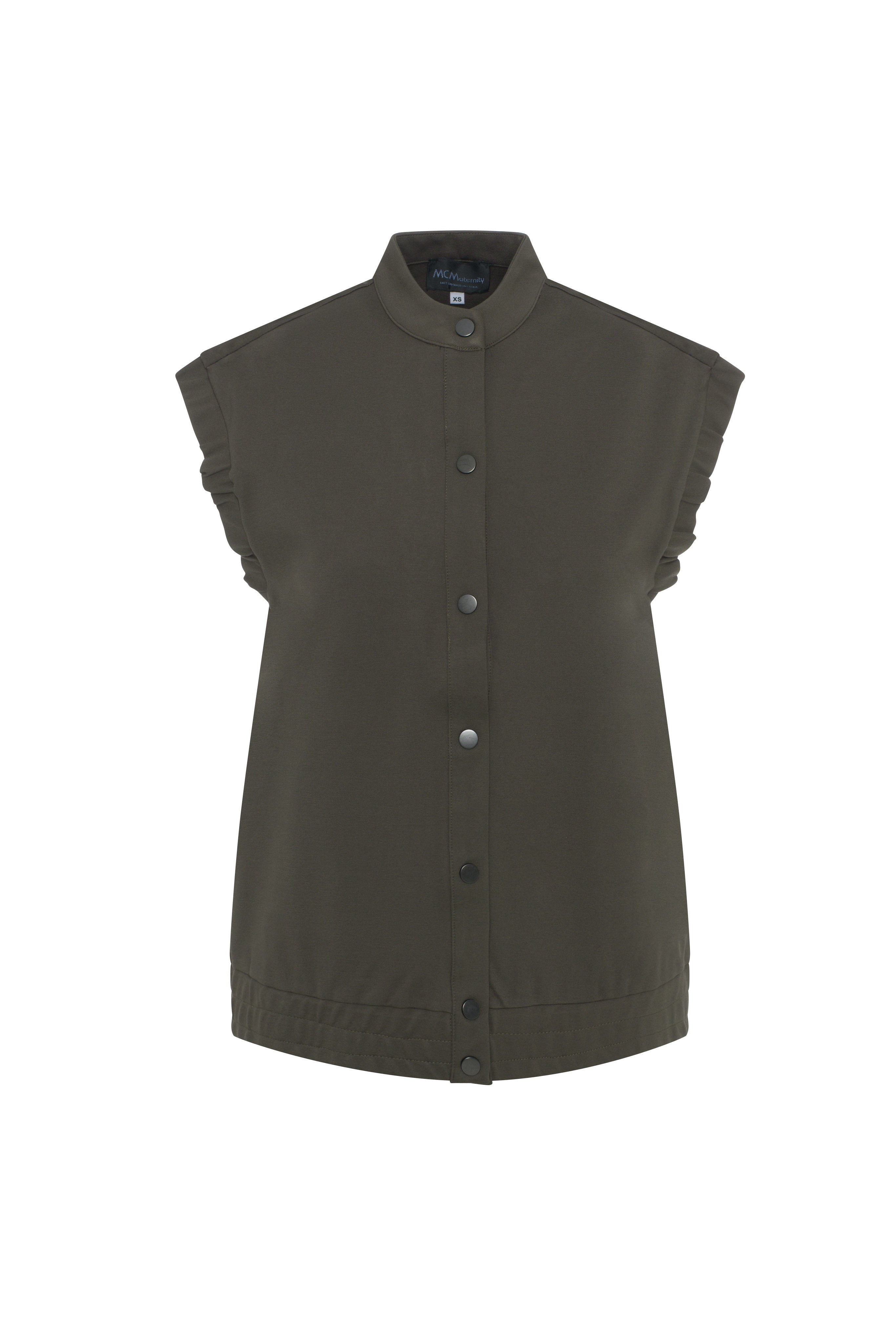 Maternity Ponte Top in Dark Olive by MCM