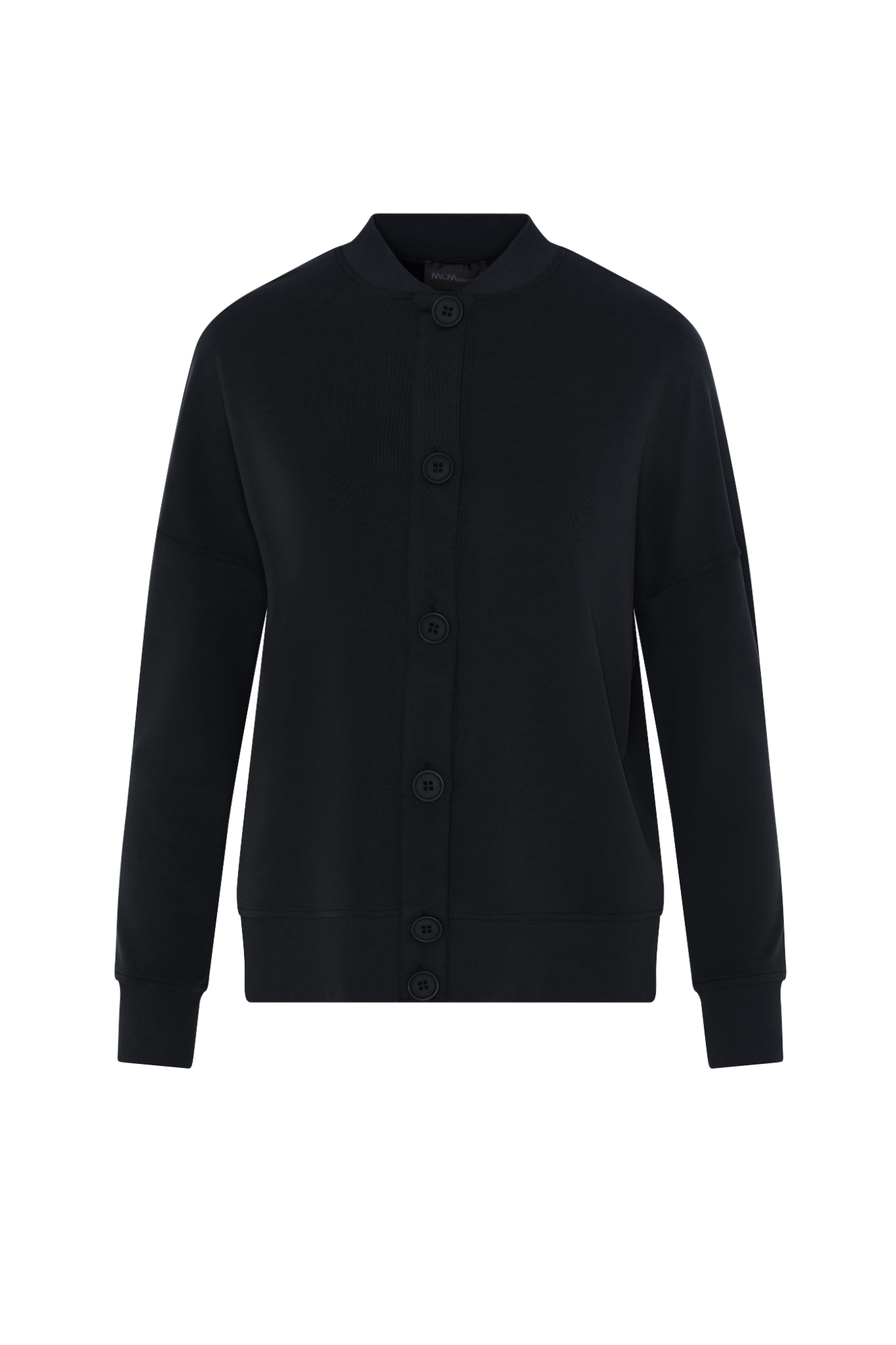 Maternity Cropped Sweat Shirt Cardigan in Black by MCM