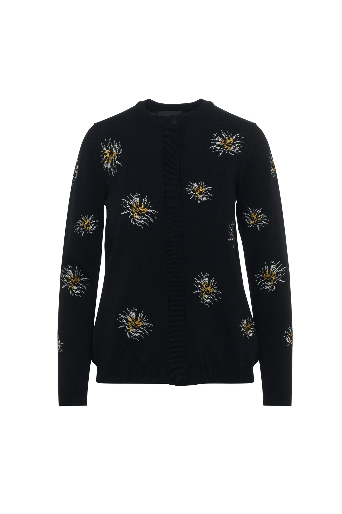 Maternity Embroidered Cropped Cardigan in Black by MCM