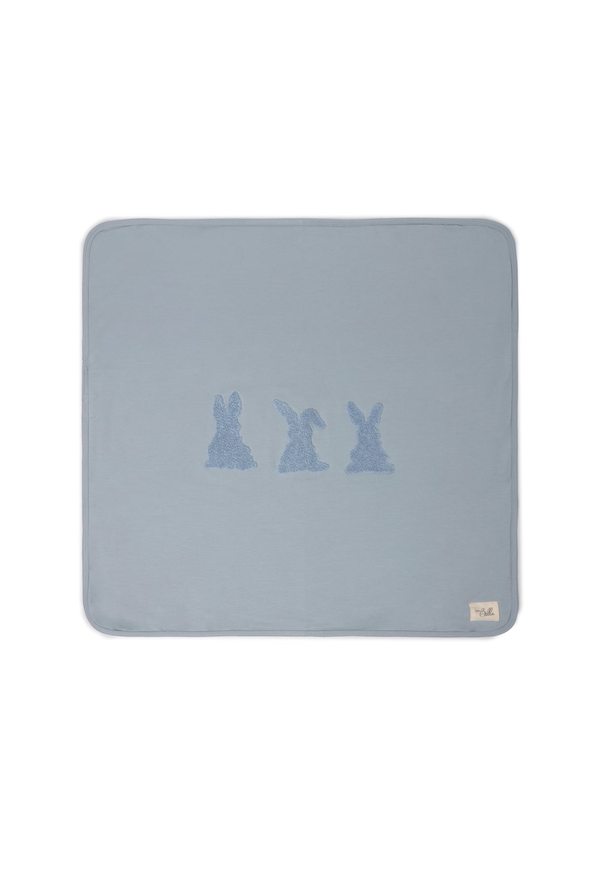 Bunny Applique Blanket in Blue Mist One Size by Bebe Bella