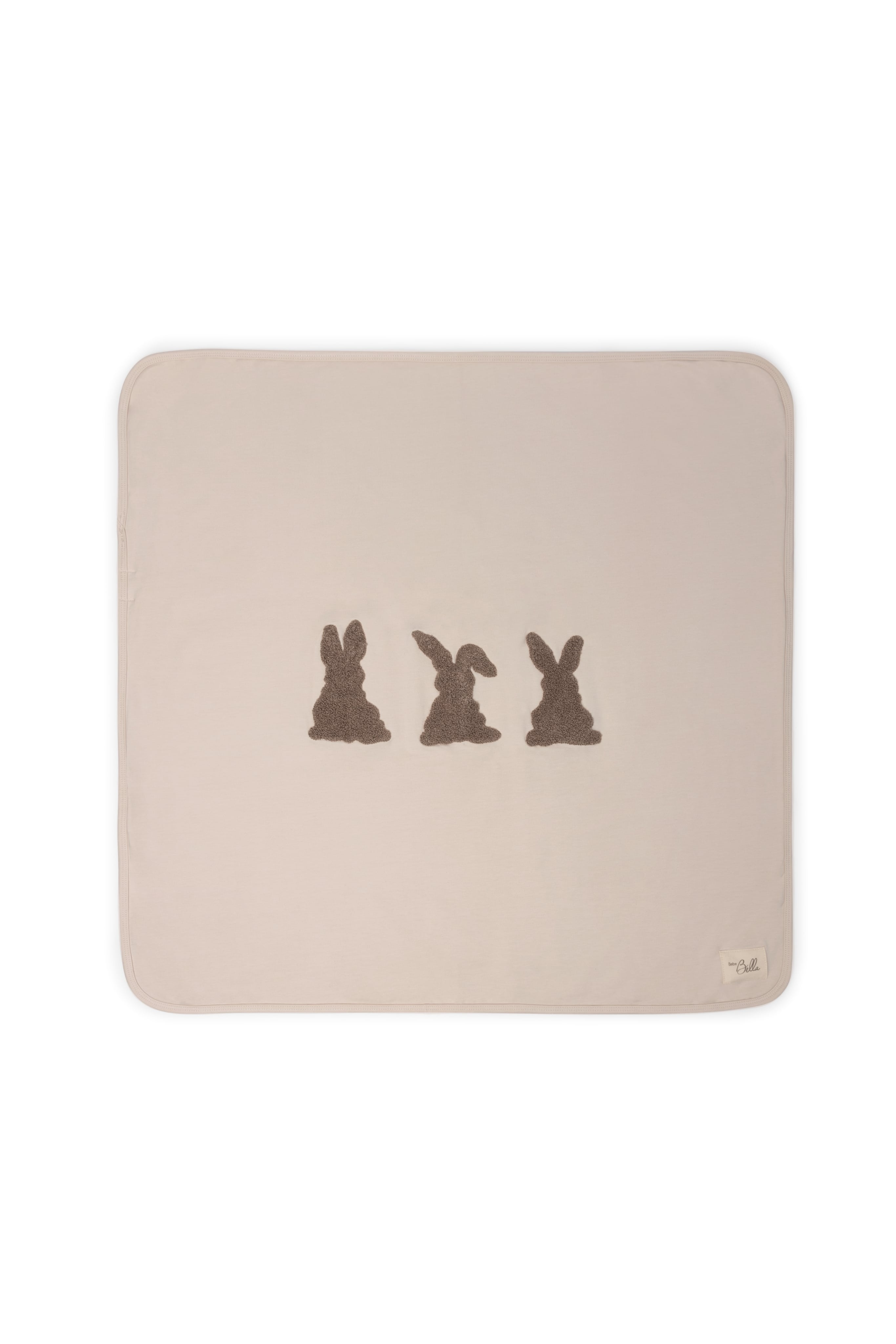 Bunny Applique Blanket in Dark Almond One Size by Bebe Bella