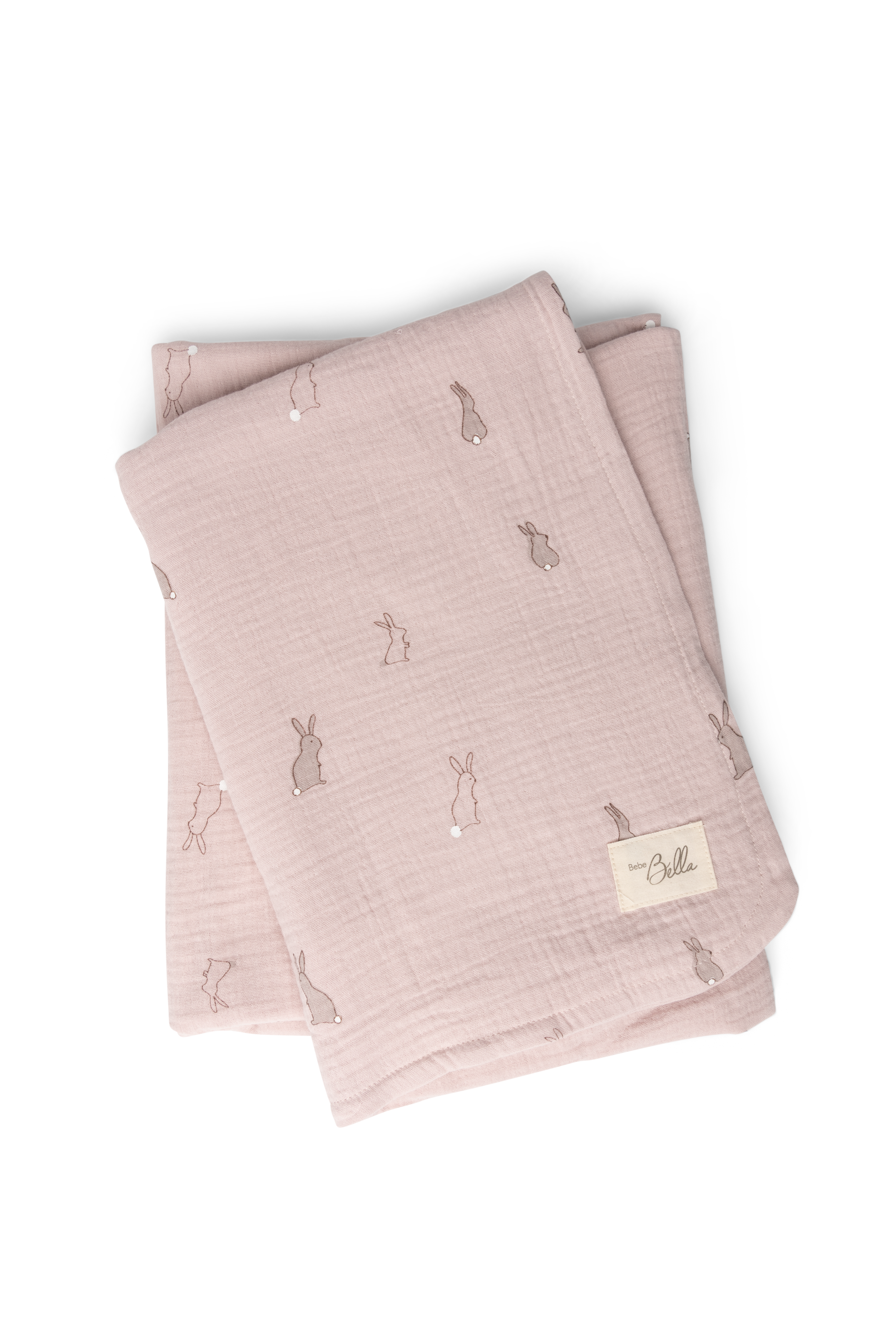 Bunny Apllique Swaddle in Primrose One Size by Bebe Bella