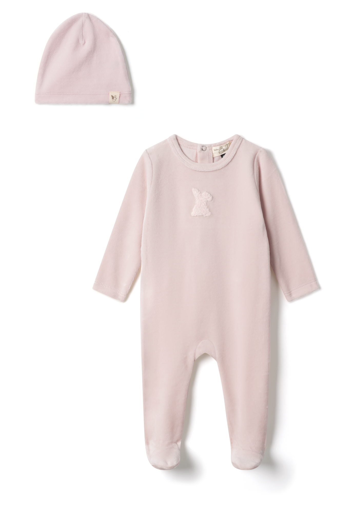 Bunny Applique Onesie in Primrose by Bebe Bella