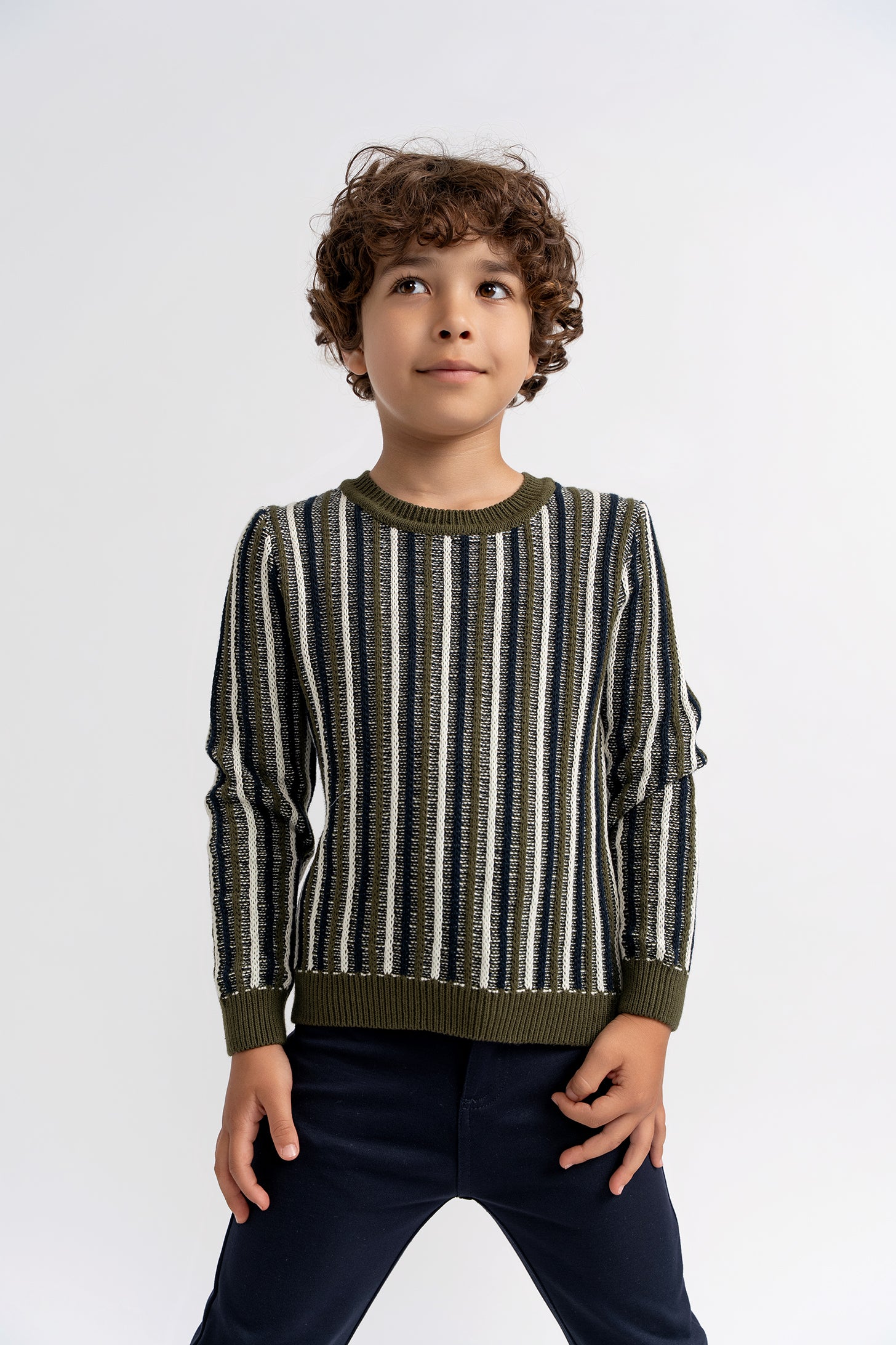 Stripped Knit Sweater in by No18 Kids