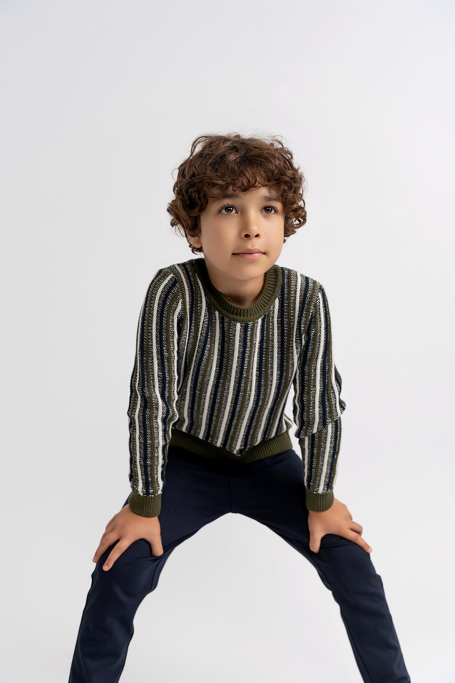Stripped Knit Sweater in by No18 Kids