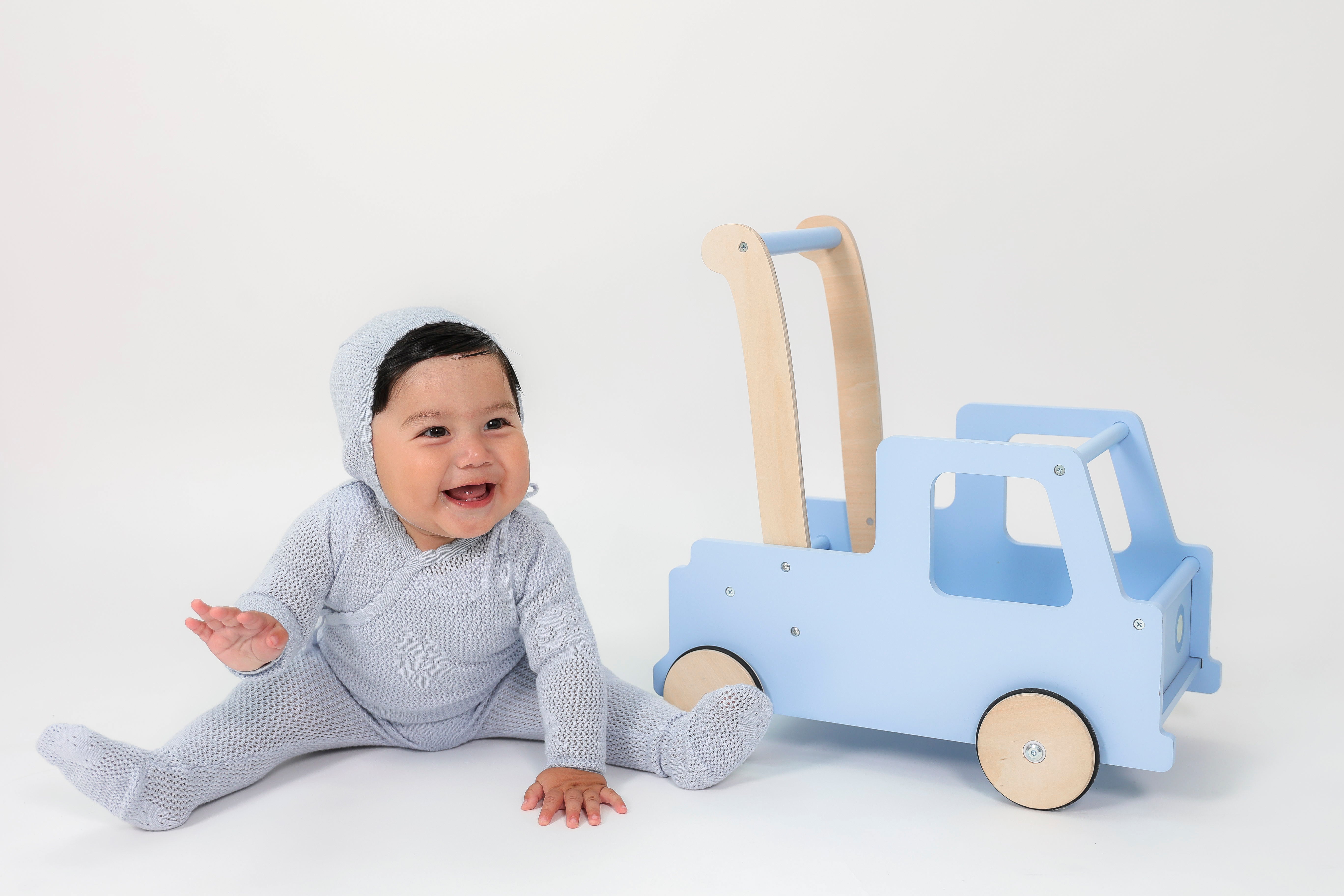 Pointelle Flower Knit Onesie in by Bebe Bella