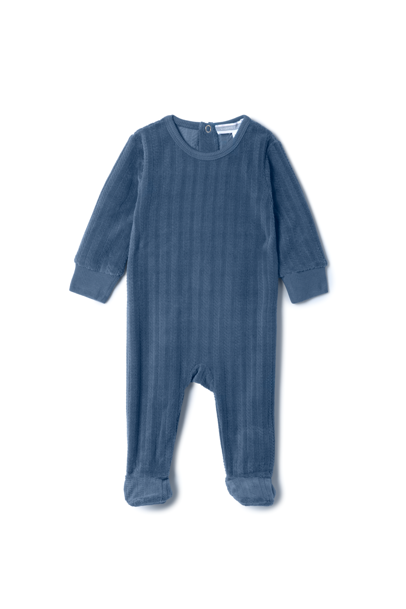 Braided Velour Onesie in Blue 3 Months by Whipped Cocoa