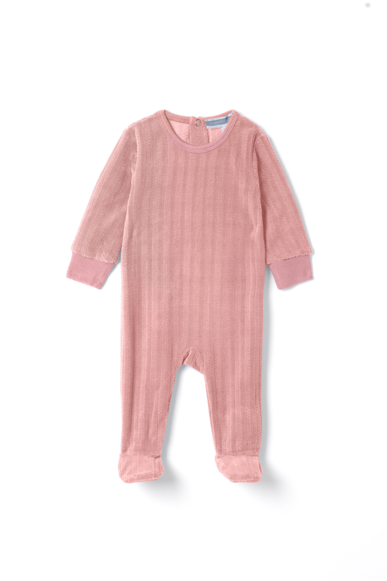 Braided Velour Onesie in Pink 3 Months by Whipped Cocoa