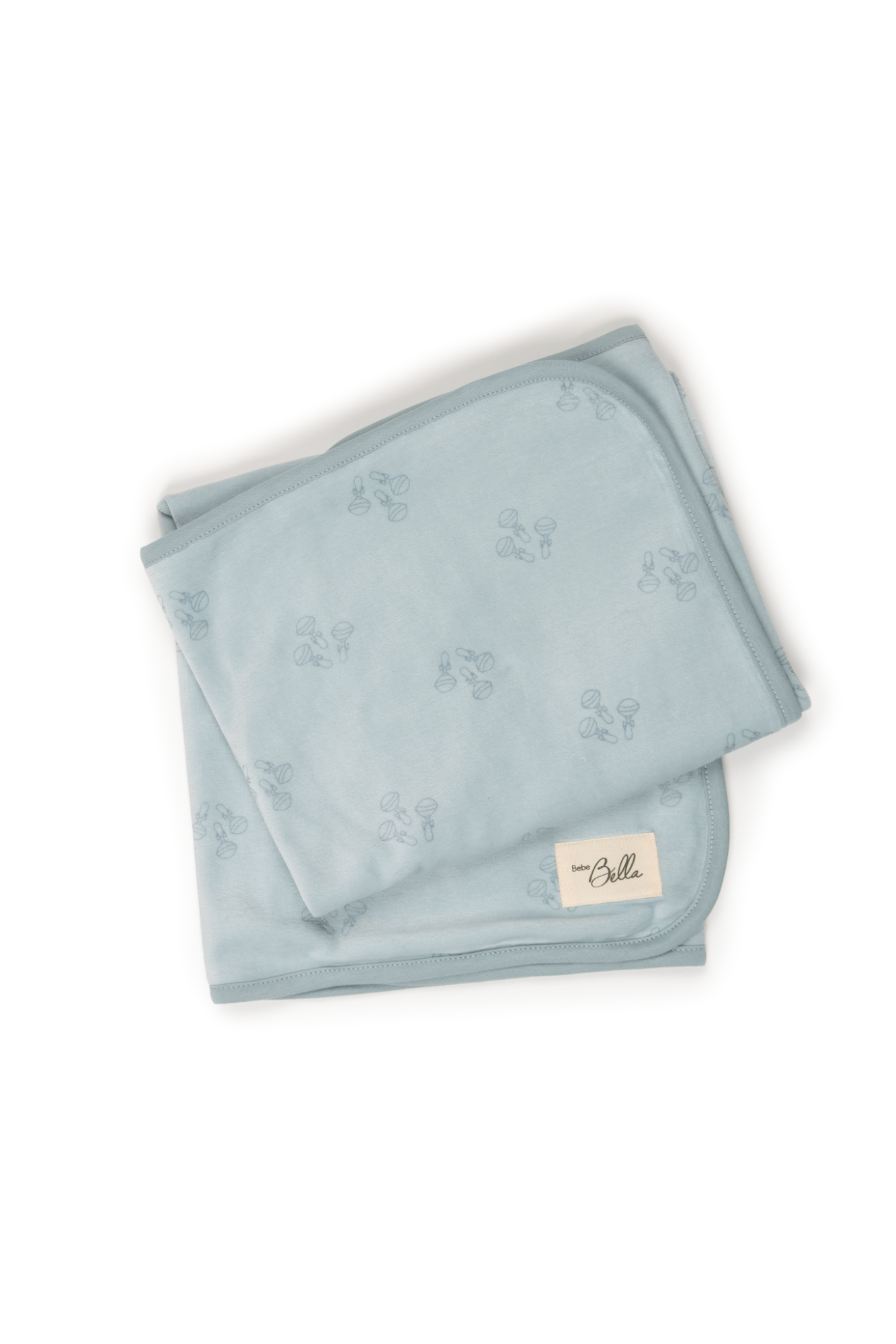 Rattle Print Blanket in Blue One Size by Bebe Bella