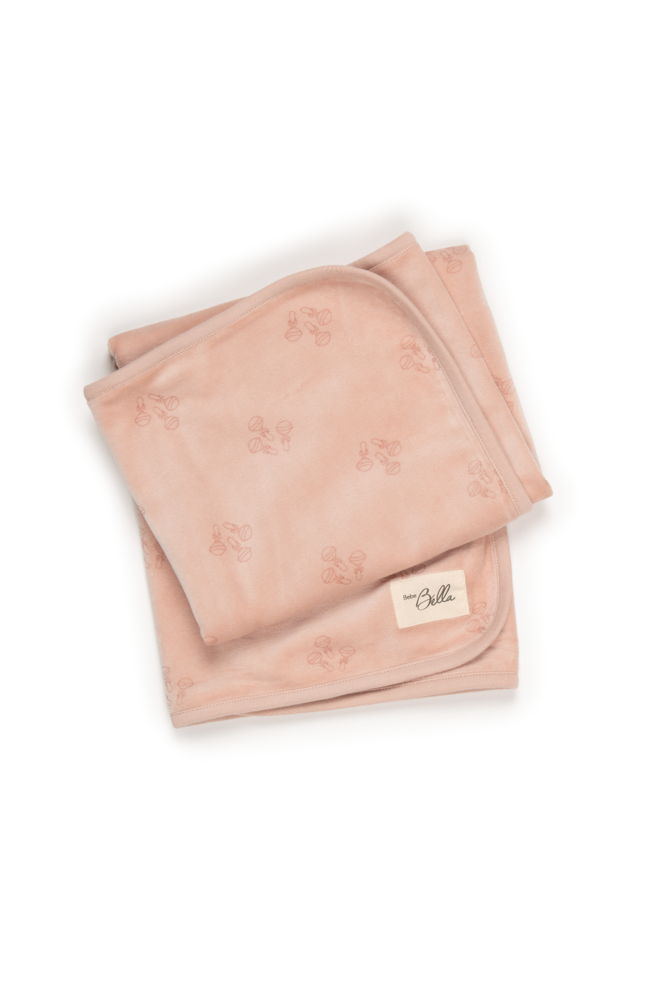 Rattle Print Blanket in Pink One Size by Bebe Bella