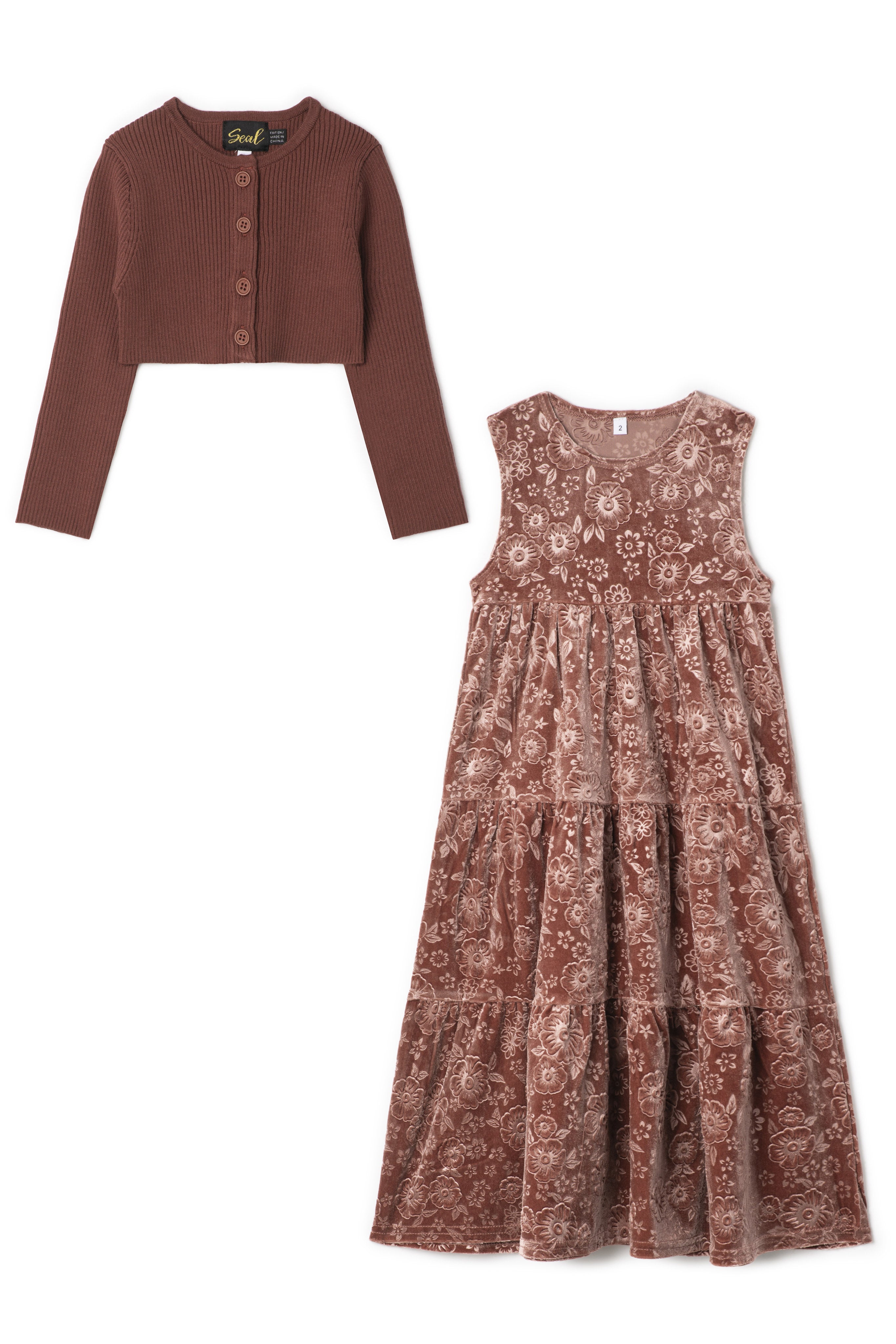 Tiered Velour Robe in Pink by Seal