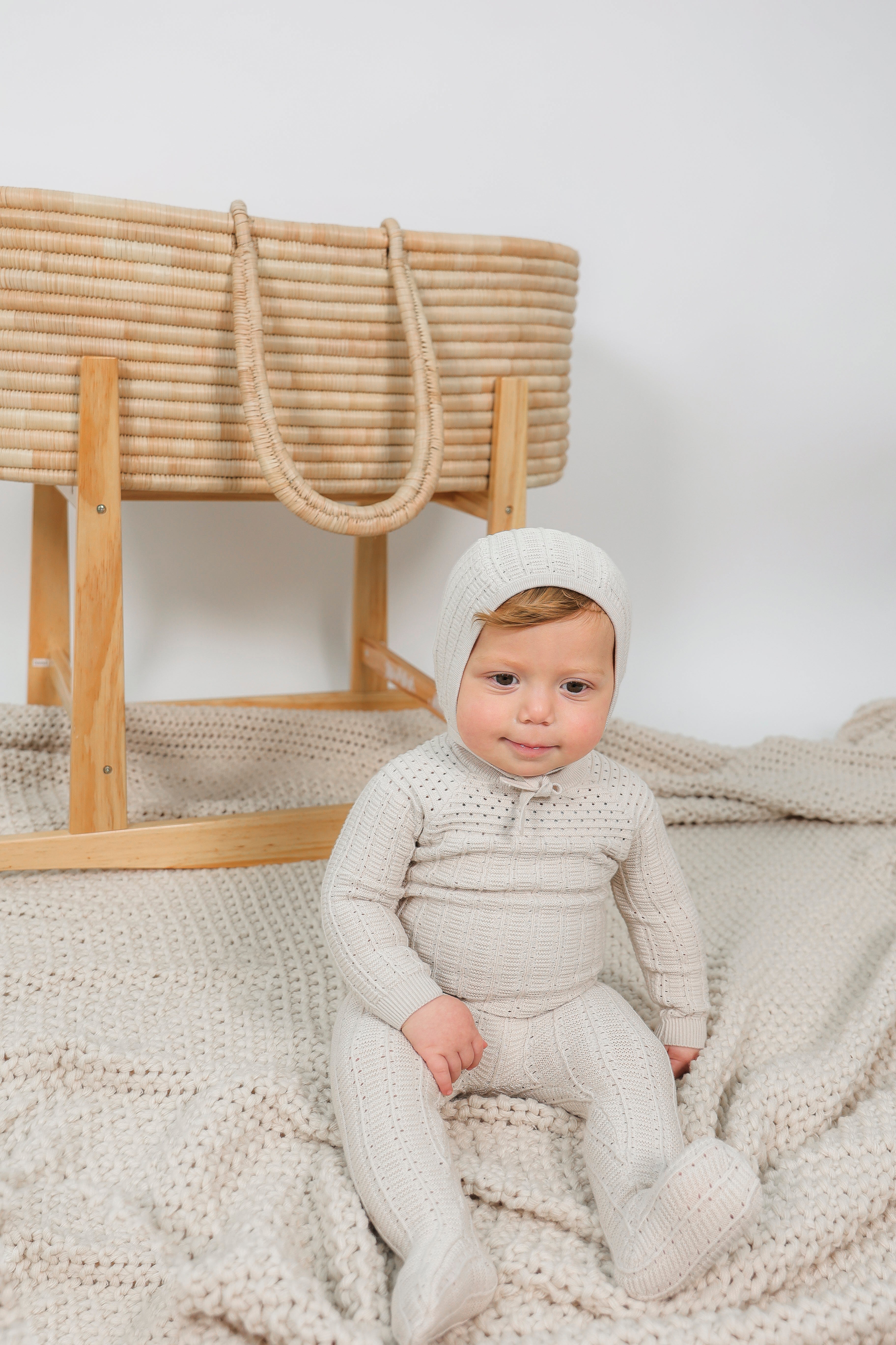 Pointelle Knit Onesie in by Jolie Capri