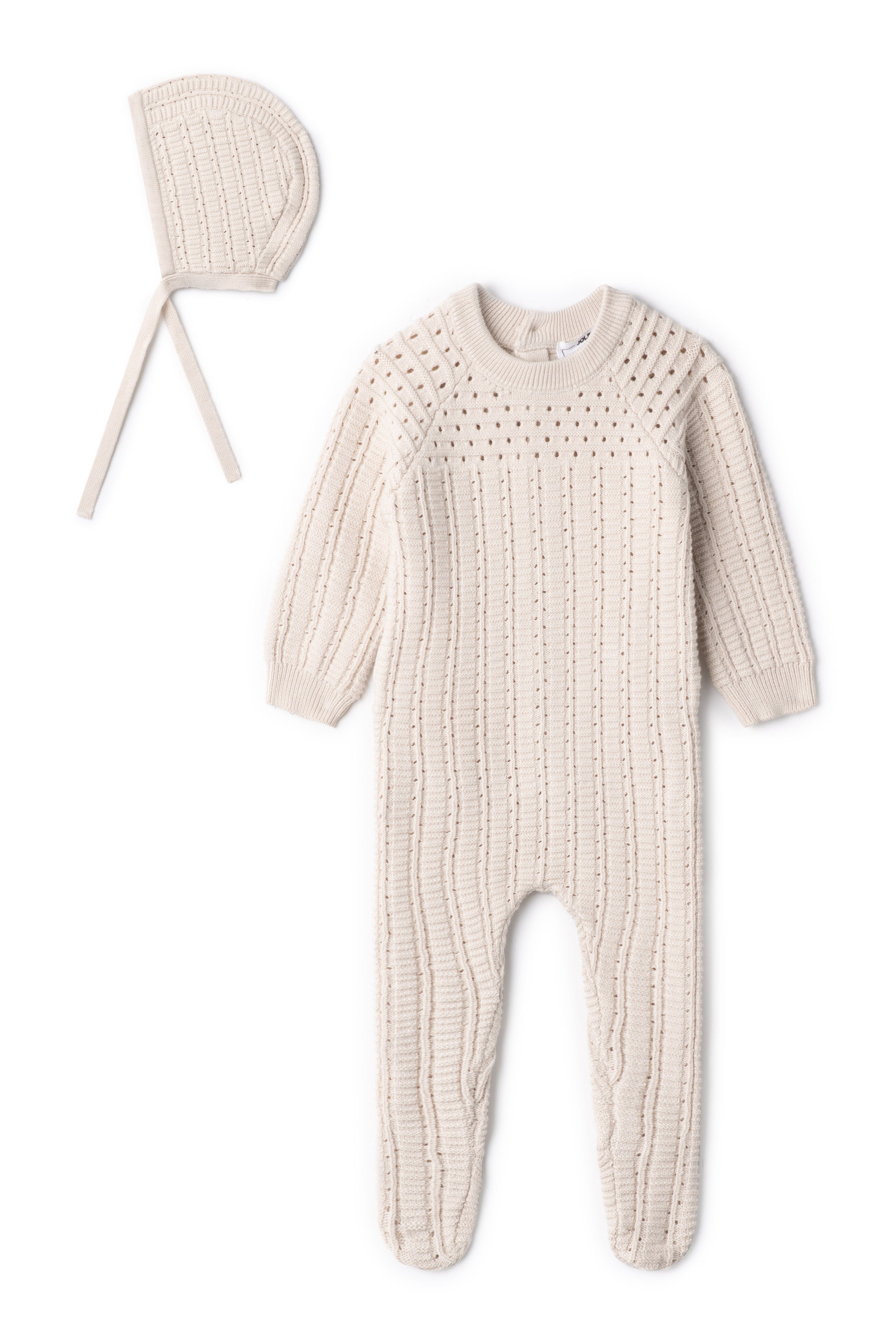 Pointelle Knit Onesie in Dark Almond by Jolie Capri