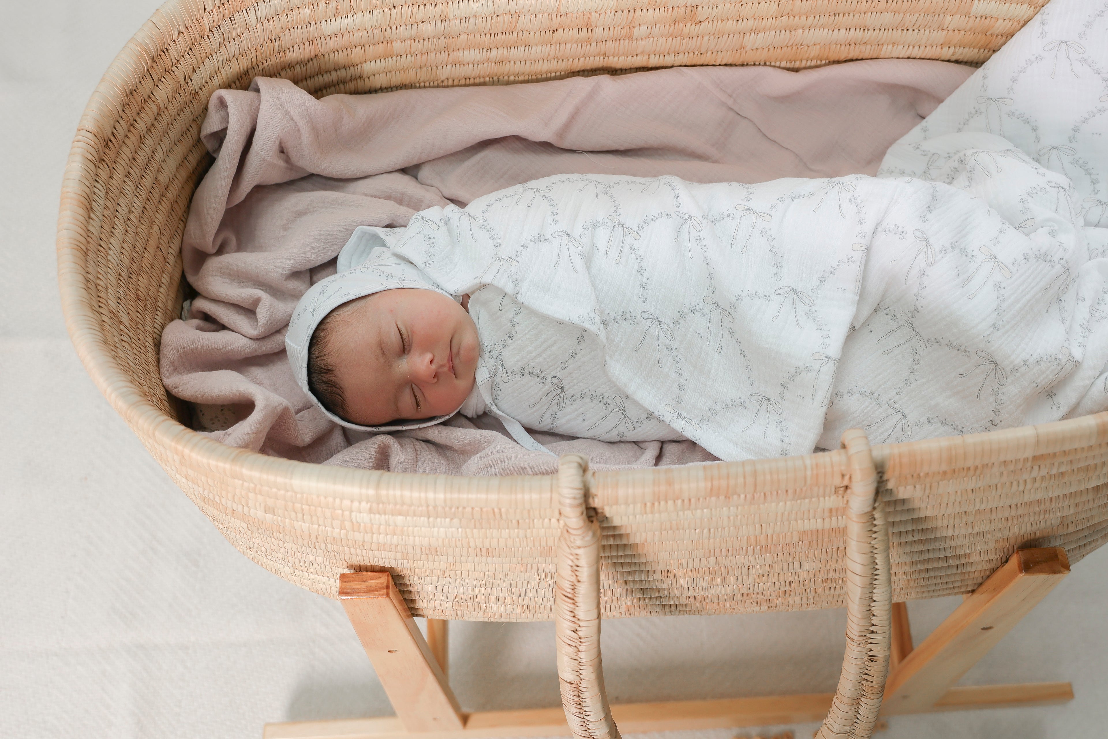 Bow Print Onesie in by Bebe Bella