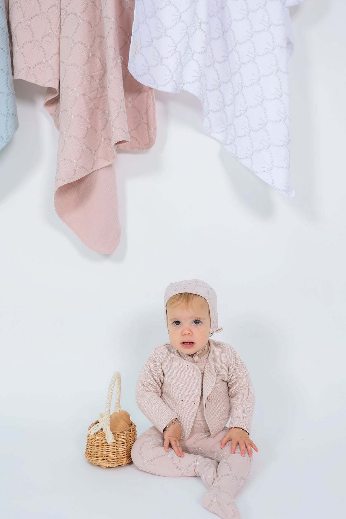 Bow Print Onesie in by Bebe Bella