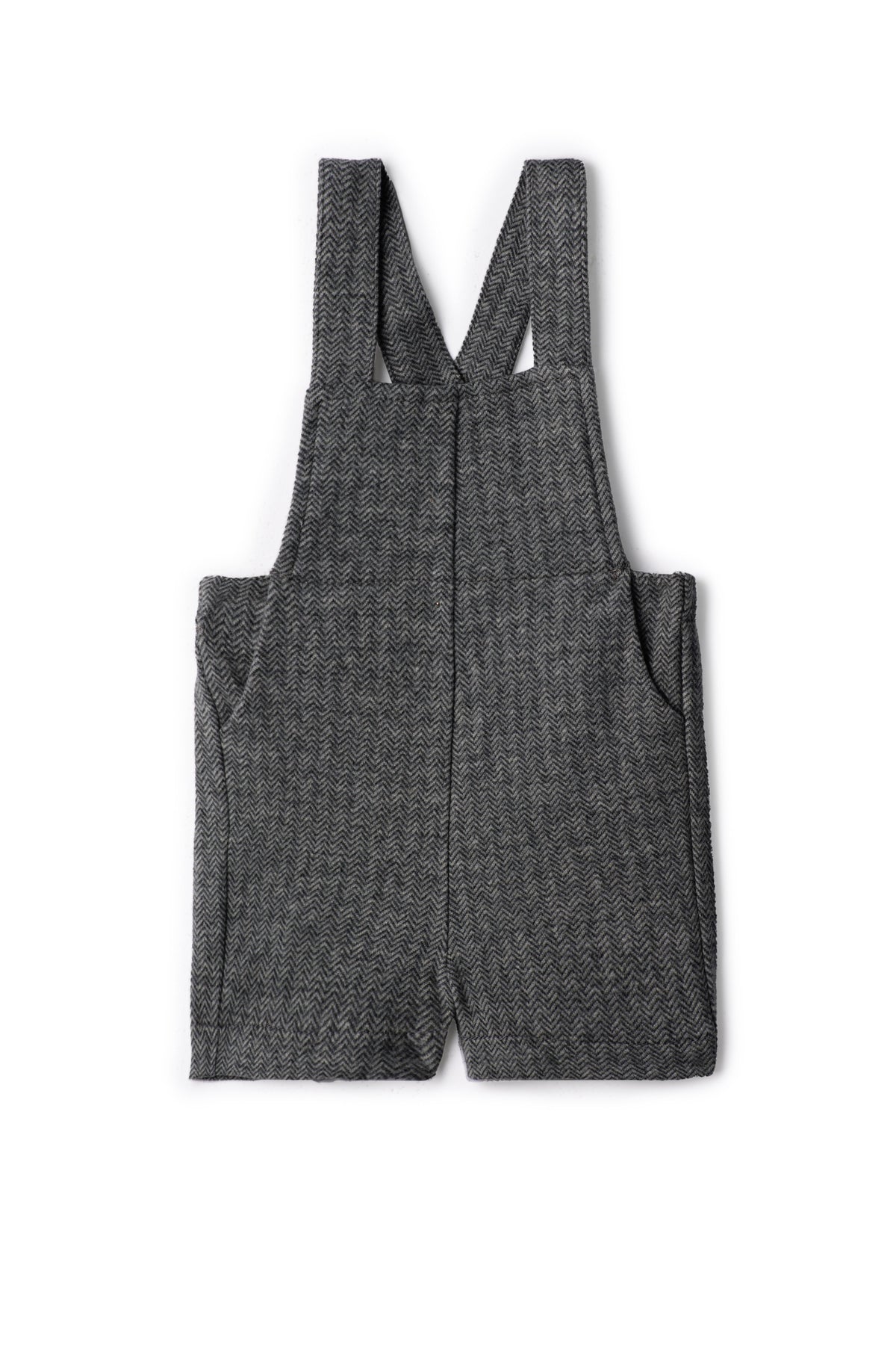 Herringbone Stretch Overalls in by Space Grey