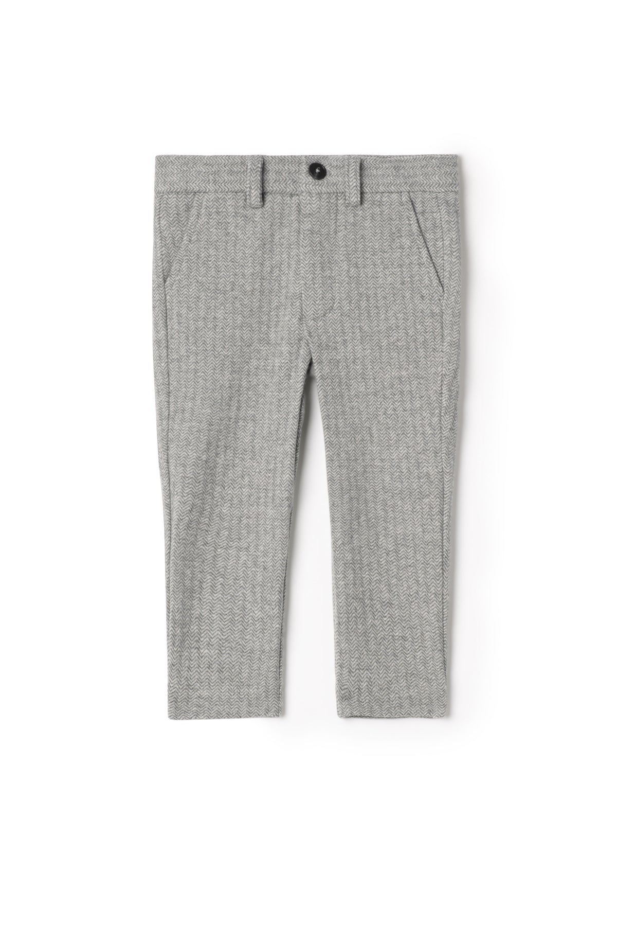 Herringbone Stretch Pants in Grey by Space Grey