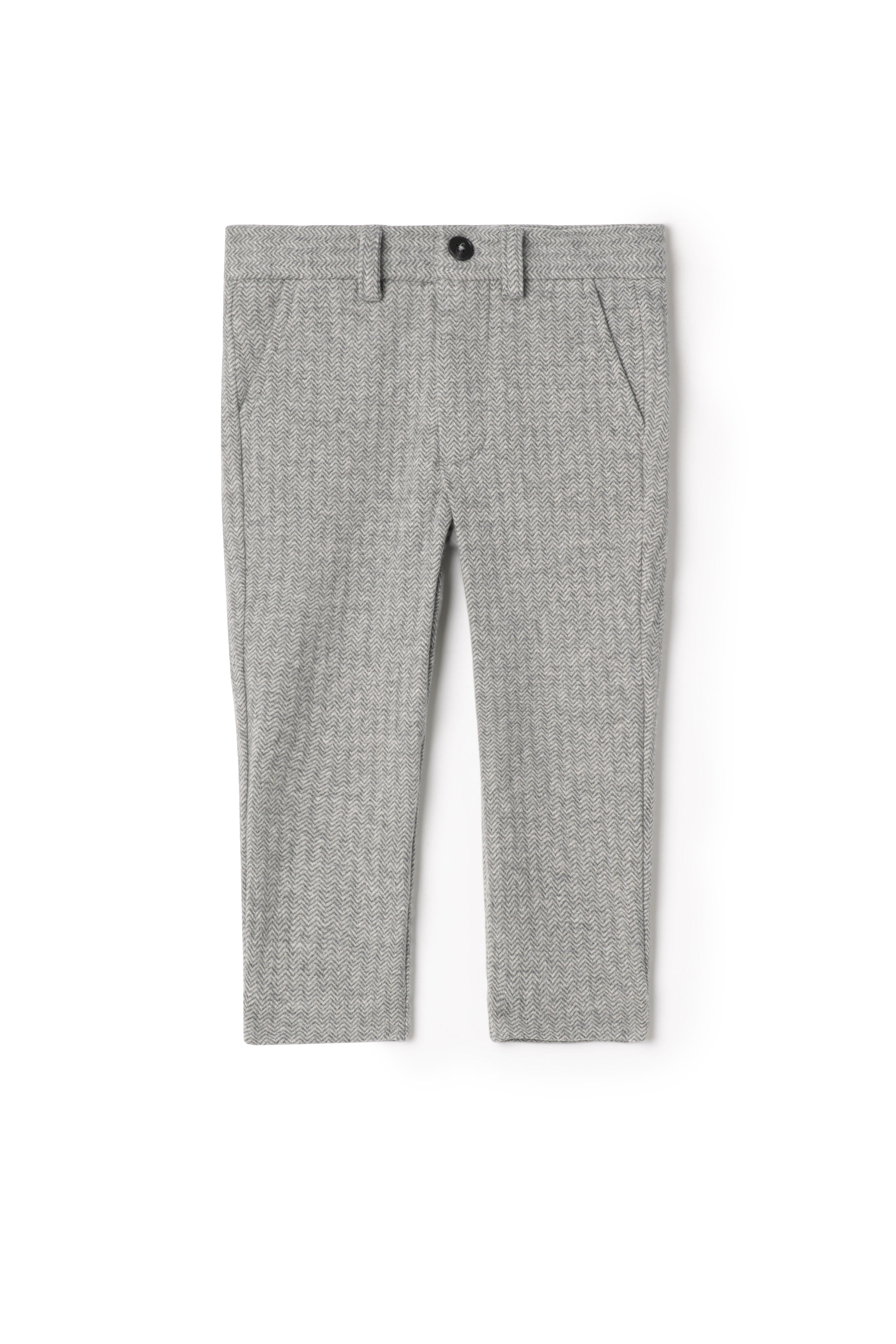 Herringbone Stretch Pants in Grey by Space Grey