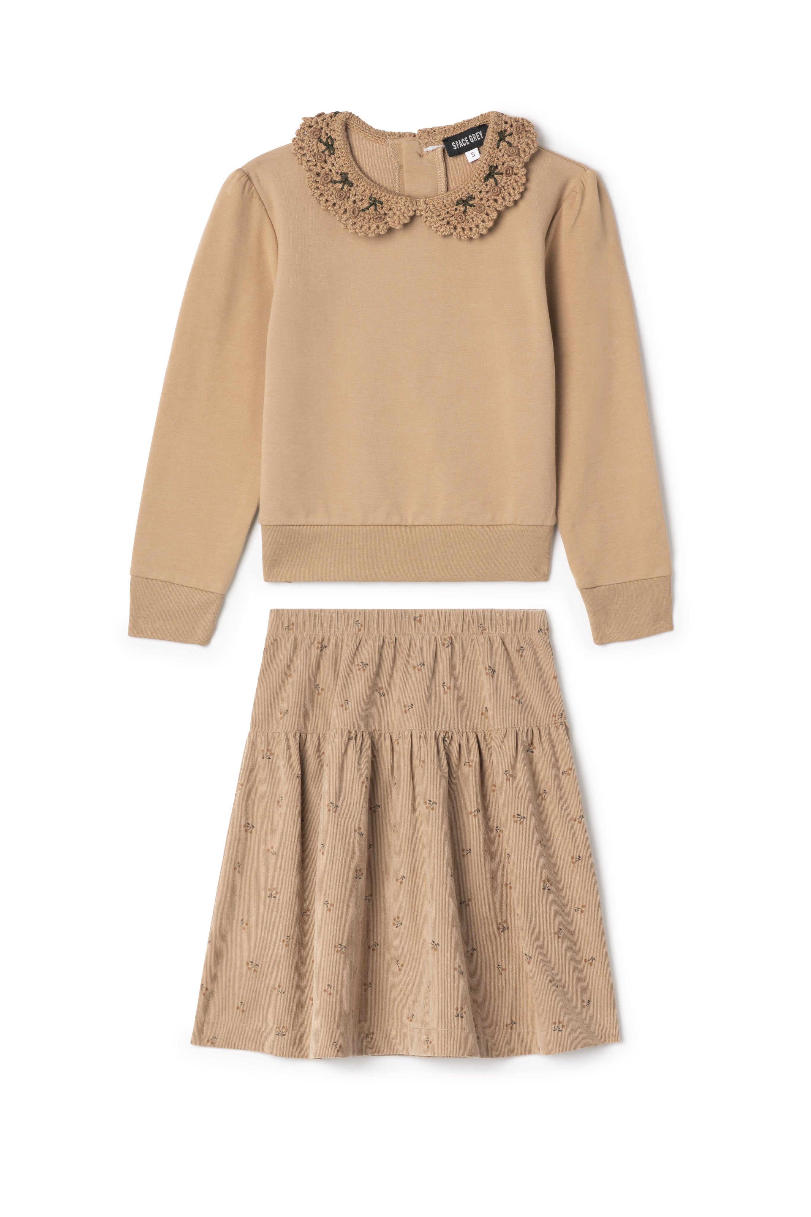 Corduroy Skirt Set in Dusty Pink by Space Grey