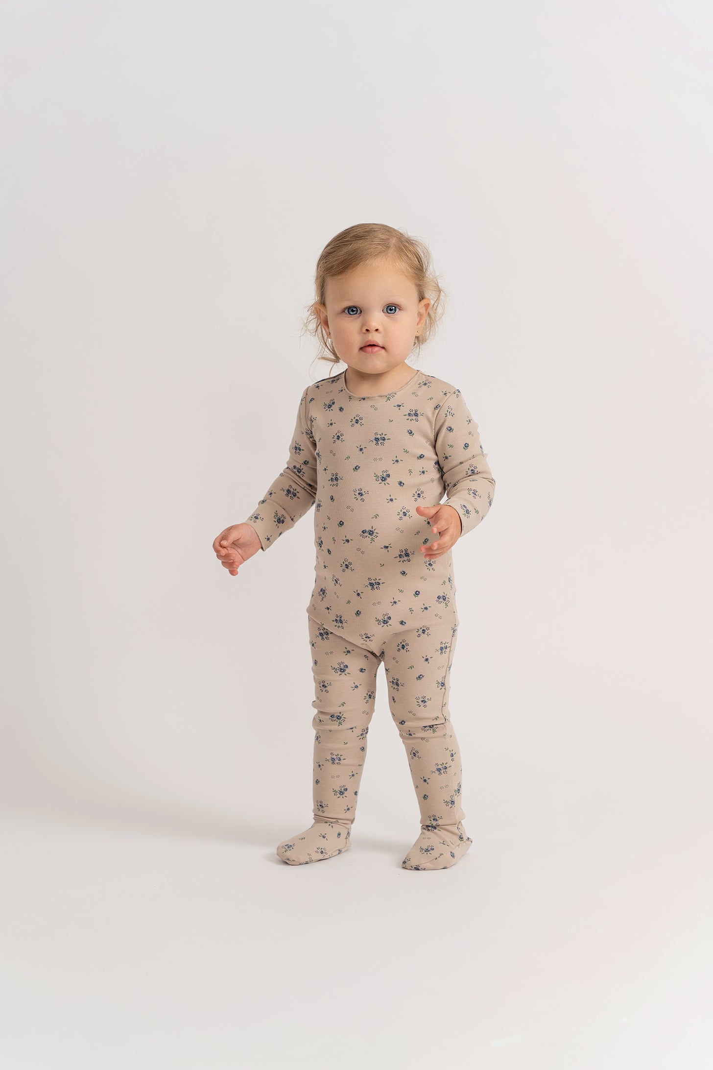 Floral Print Onesie in Grey Mix by Whipped Cocoa