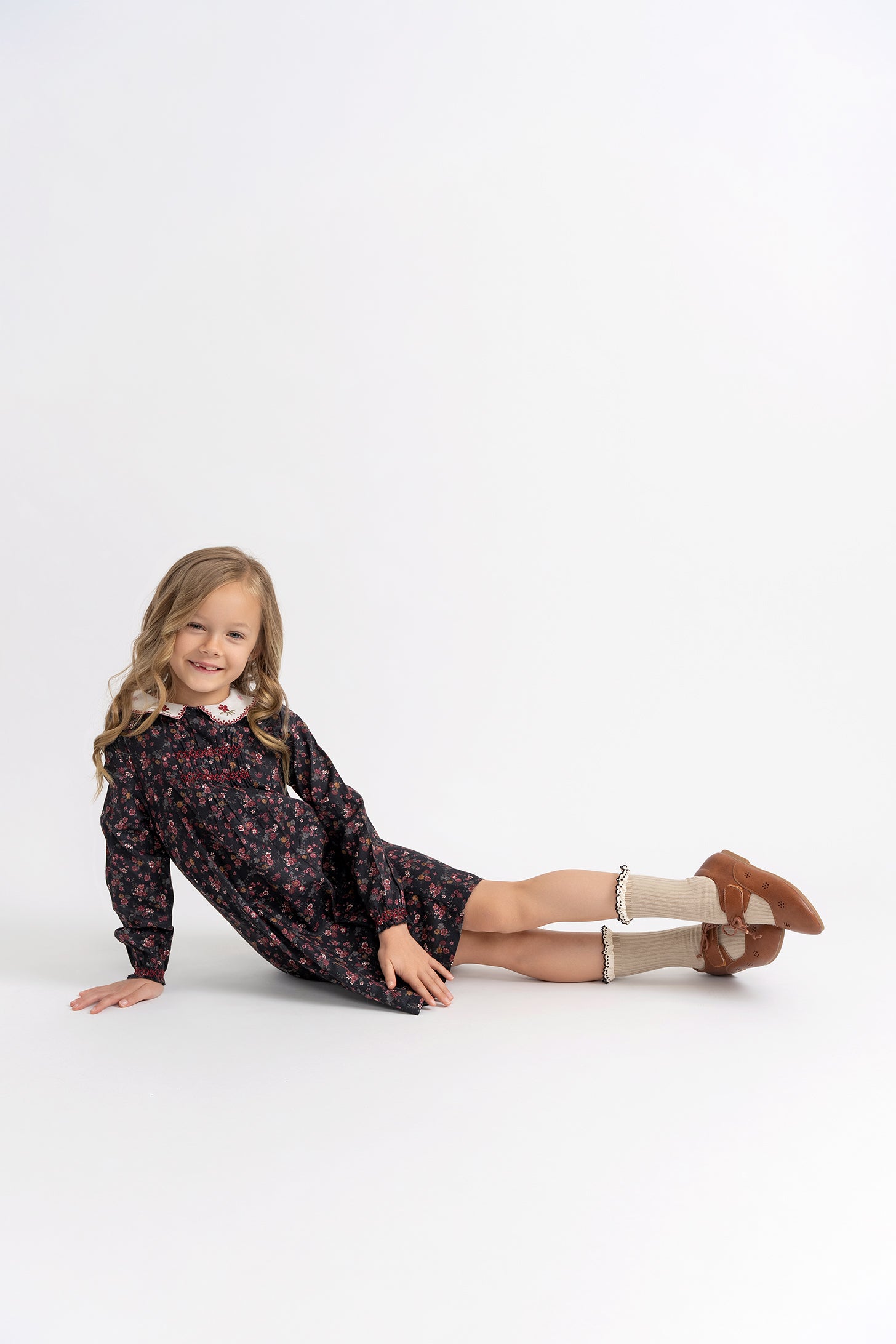Woven Embroidered Dress in Black by Jolie Capri