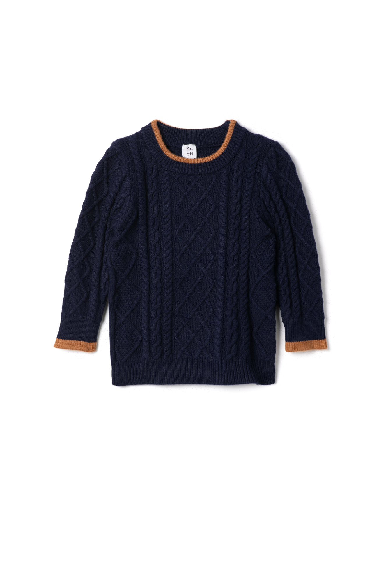 Cable Knit Sweater in Navy by Mr. Mr.