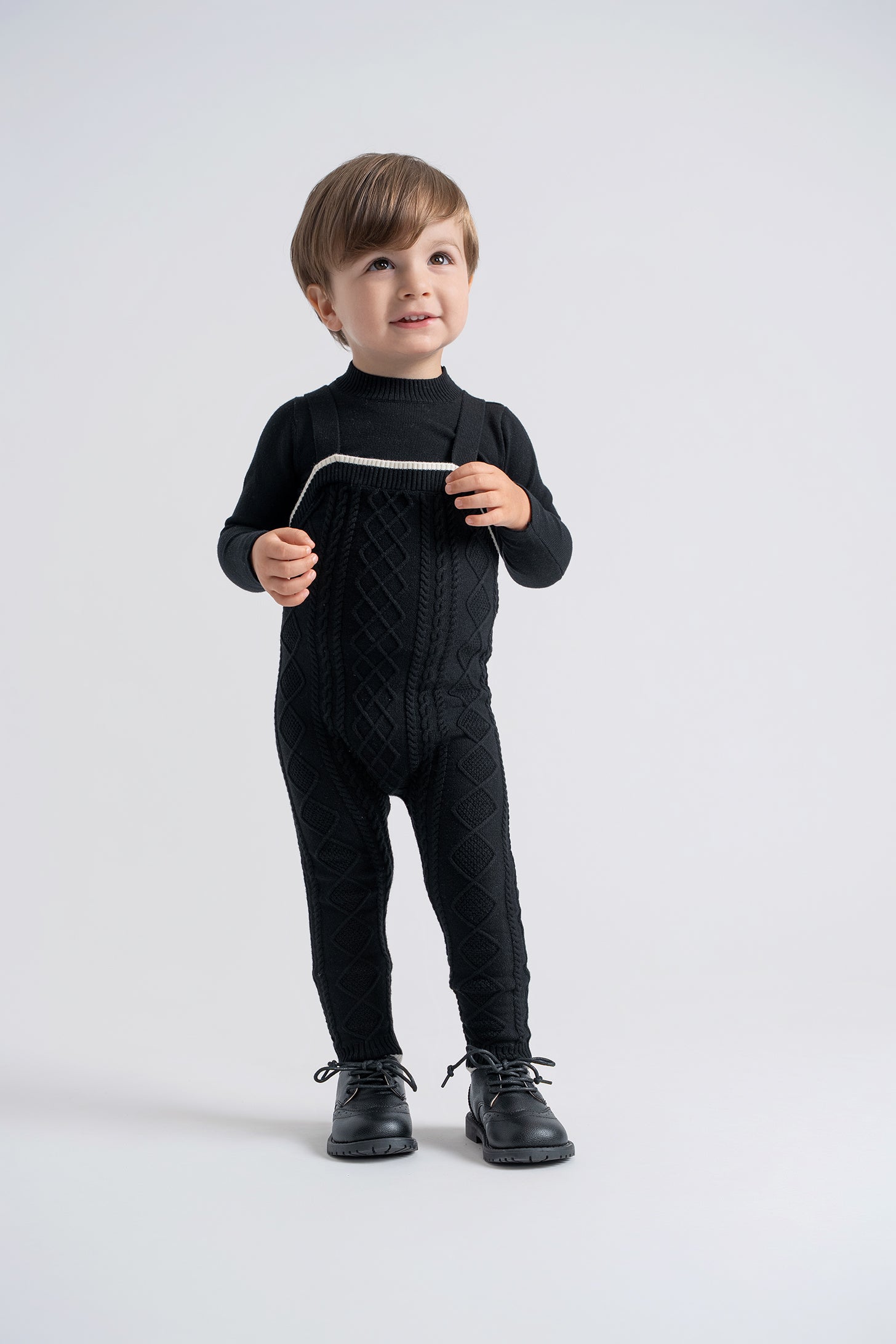 Cable Knit Overall Set in by Mr. Mr.