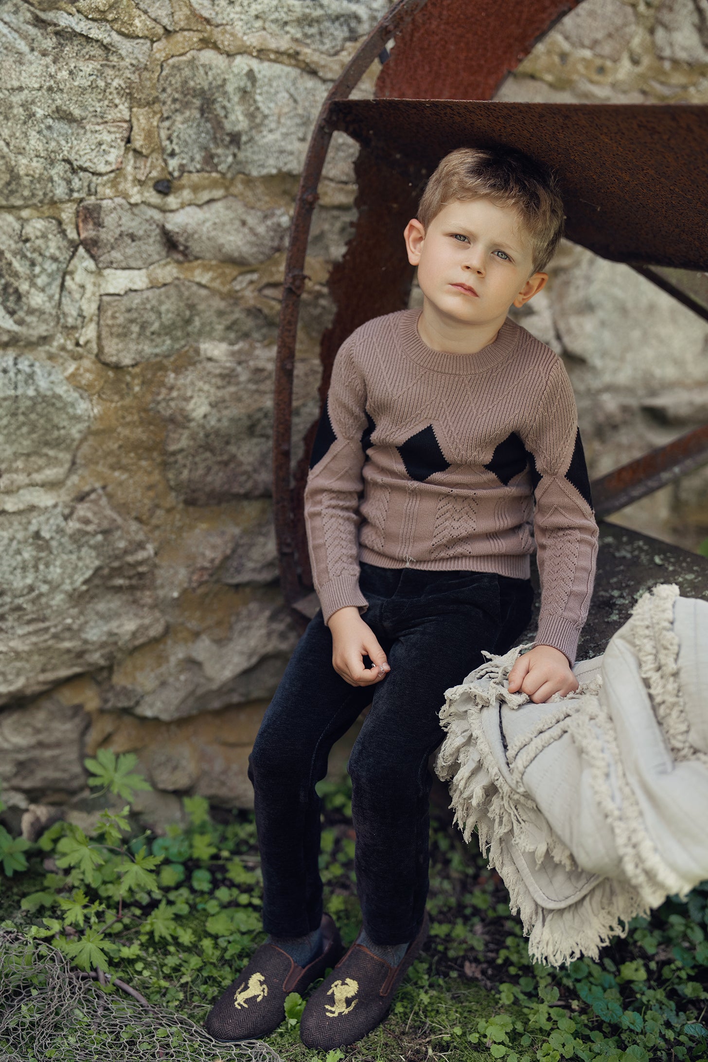 Diamond Pointelle Sweater in by Mr. Mr.