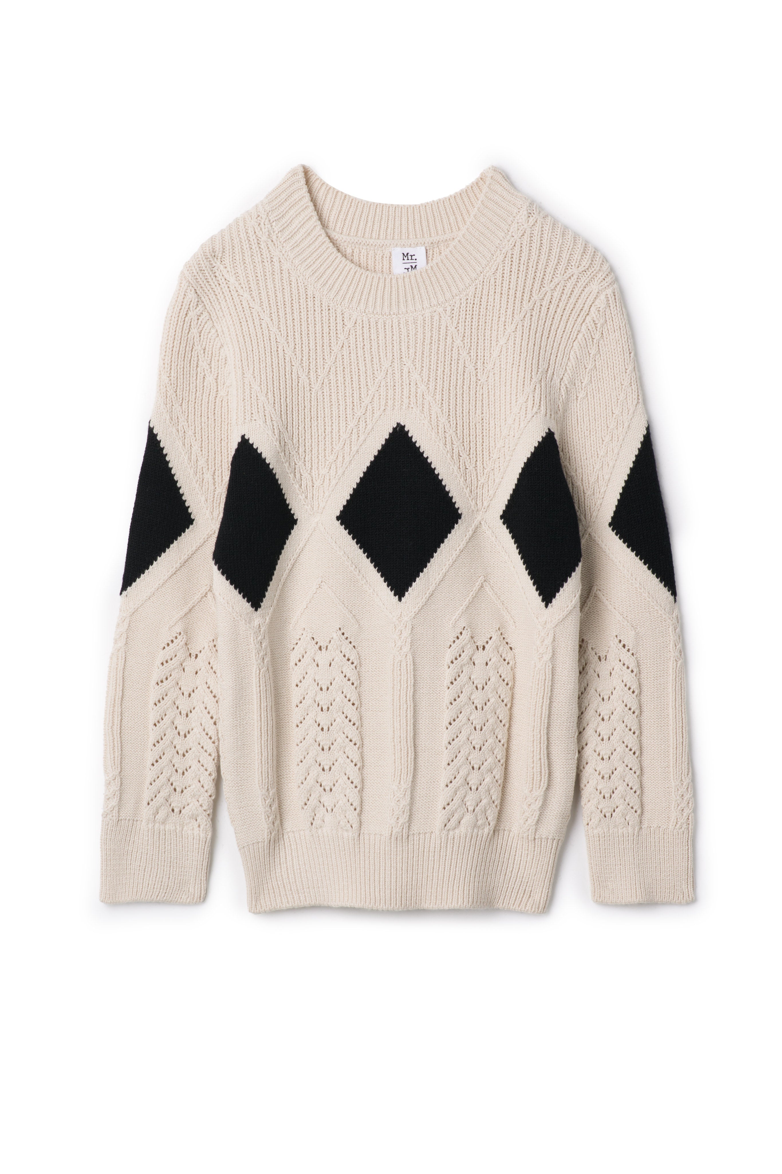 Diamond Pointelle Sweater in Dark Almond by Mr. Mr.