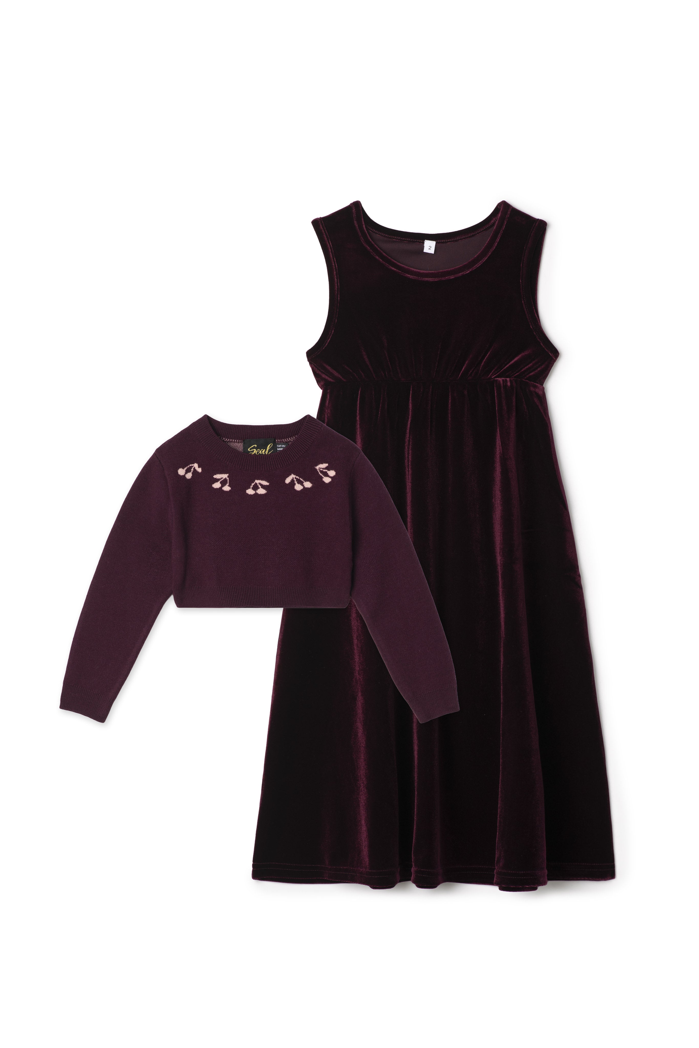 Cherry Slinky velour Robe in Burgundy by Seal