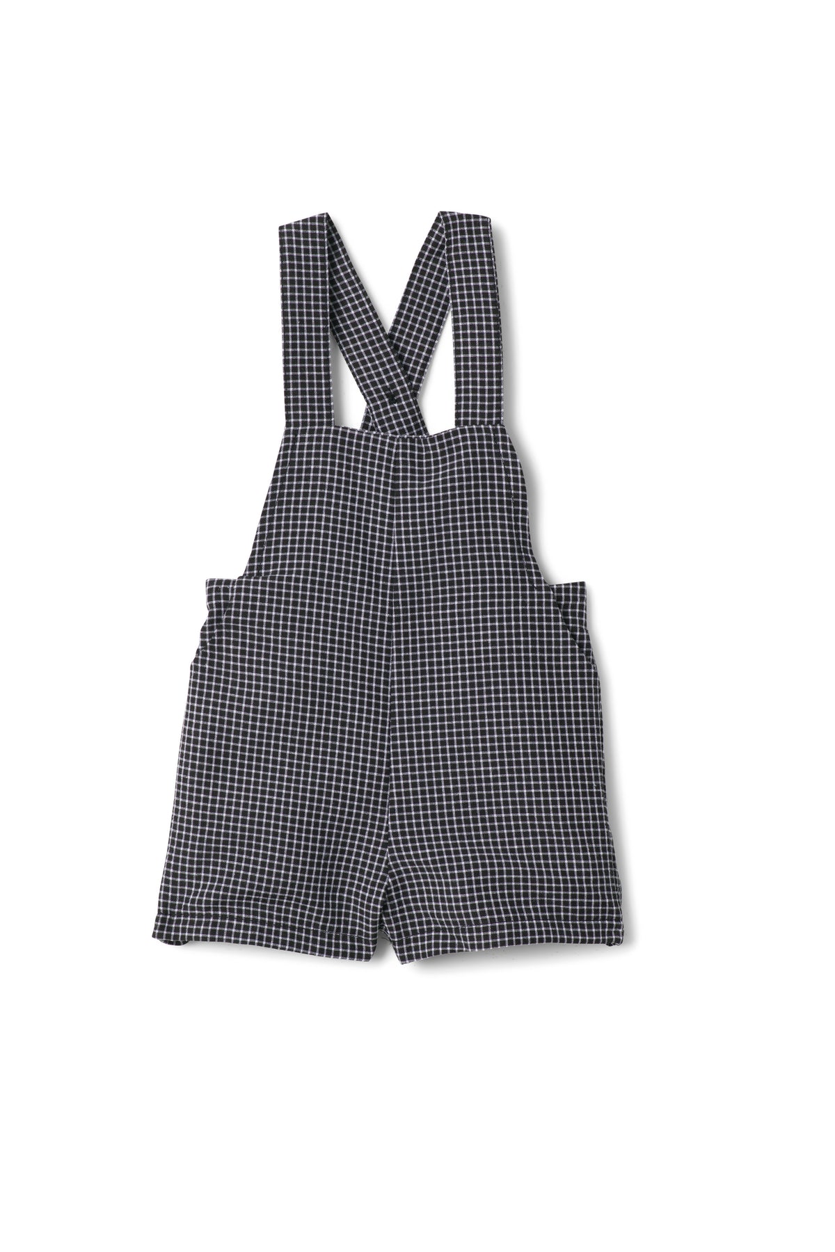 Checkered Overall in Black by Space Grey