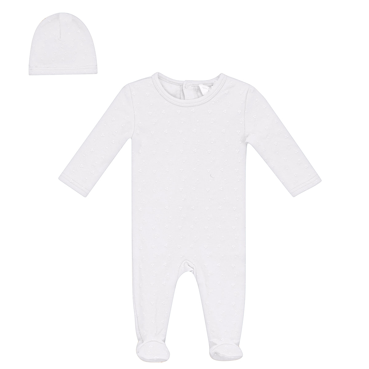 Puff Print Onesie in White by Bebe Bella