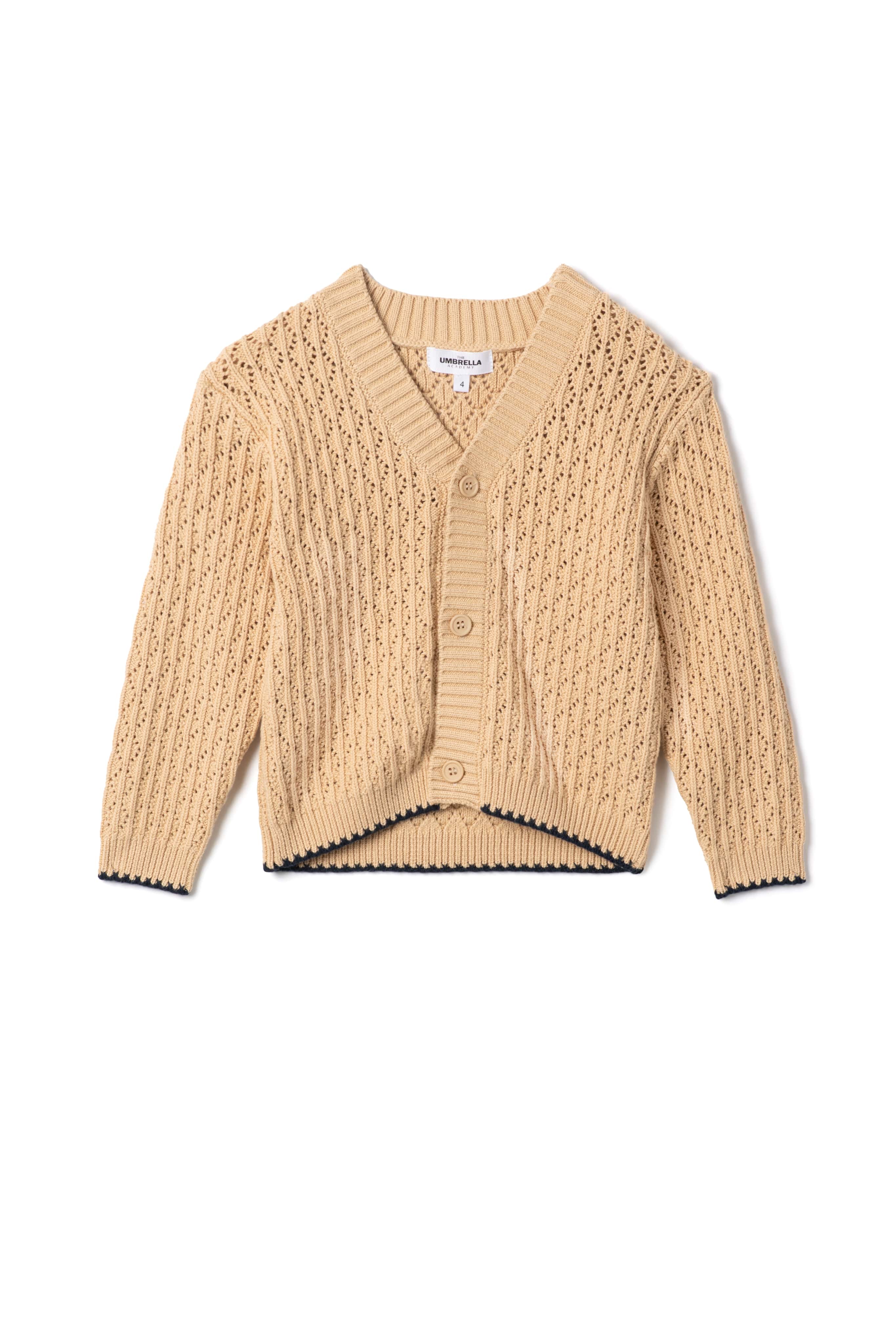 Textured Knit Cardigan in Beige by The Umbrella Academy