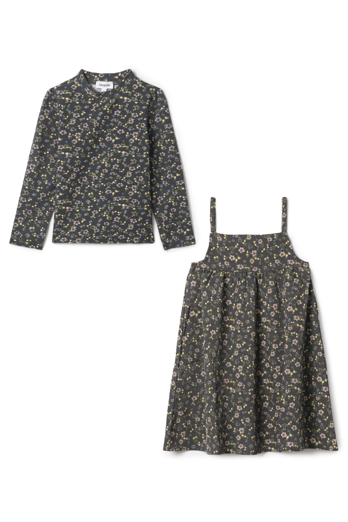 Floral Print Jumper Set in Grey by Imagine
