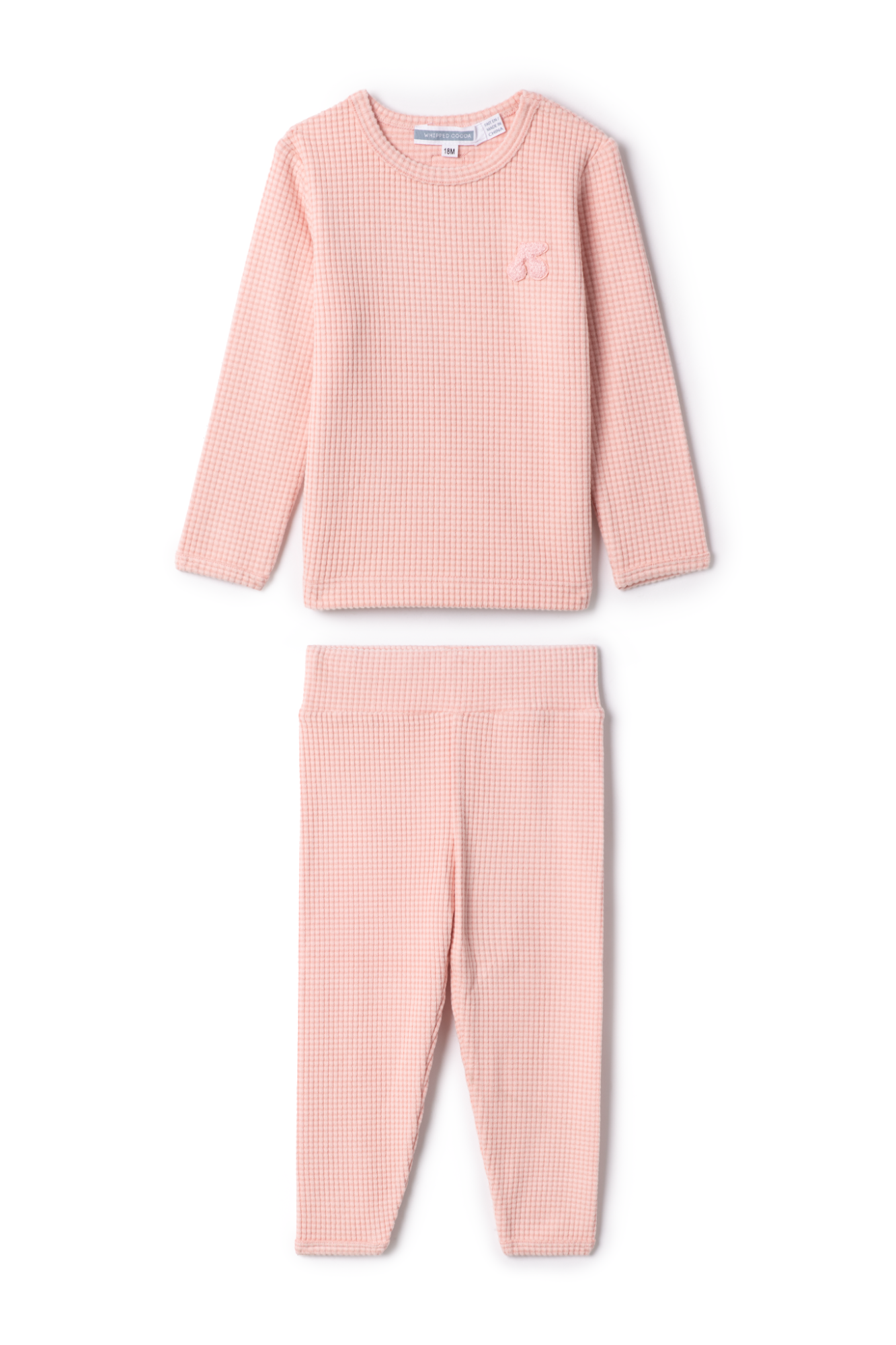 Stripped Cherry Applique Set in Pink by Whipped Cocoa