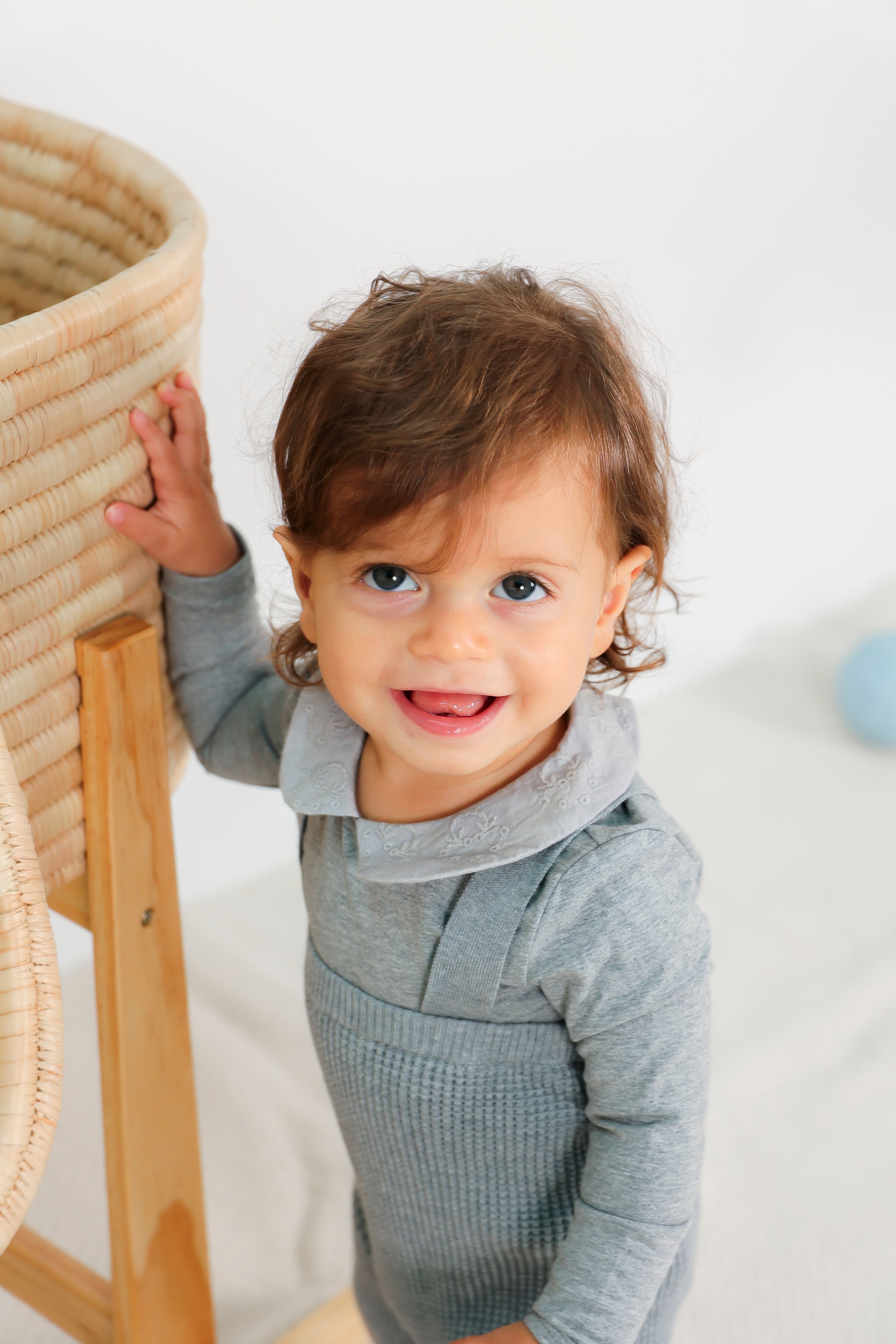 Waffle Knit Overall Set in by Apricot