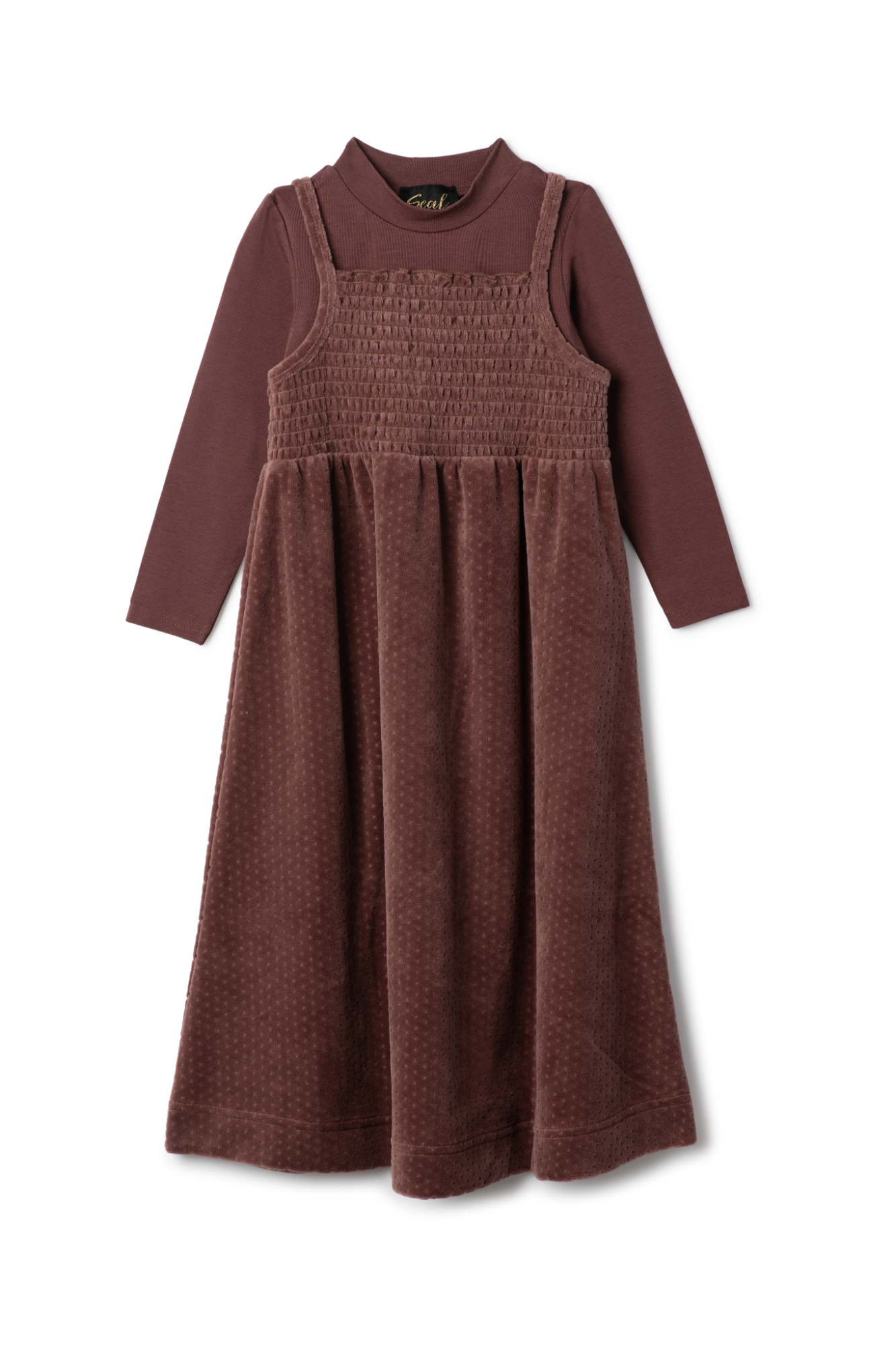 Dotted Velour Robe in Black by Seal